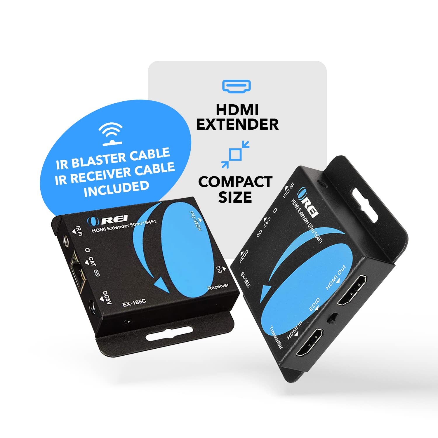 Orei 4K Hdmi Extender Over Ethernet Cat5/Cat6/Cat7 Up To 165 Feet At 1080@60Hz   Hdmi 1.4 & Hdcp 1.4 Compliant With One Way Ir P