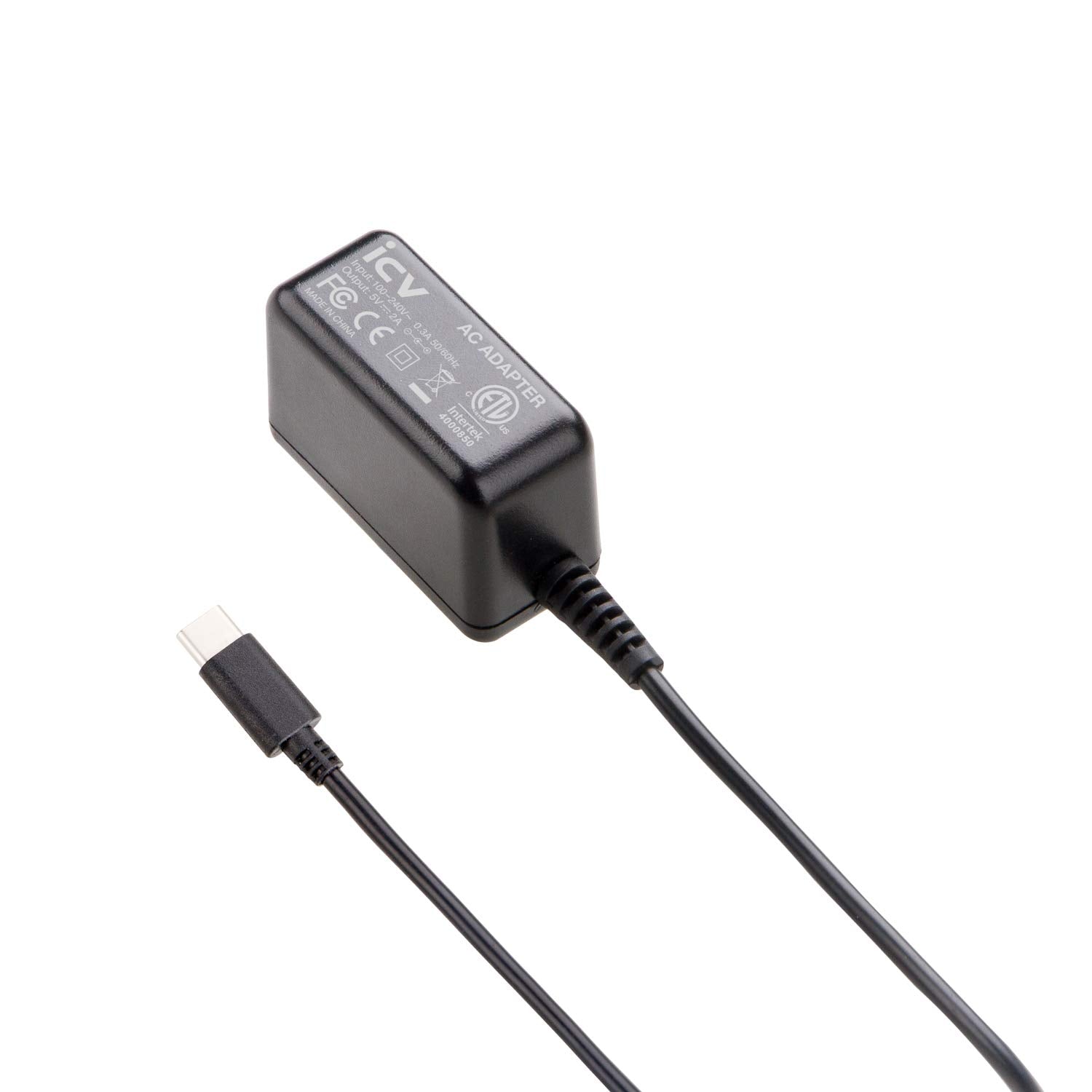 icv 5V 2A USB C Wall Charger with US Adapter for Samsung Galaxy S8, S8 Plus, Note 8, LG G5, G6, HTC 10, Nexus 6P, 5X and Other T