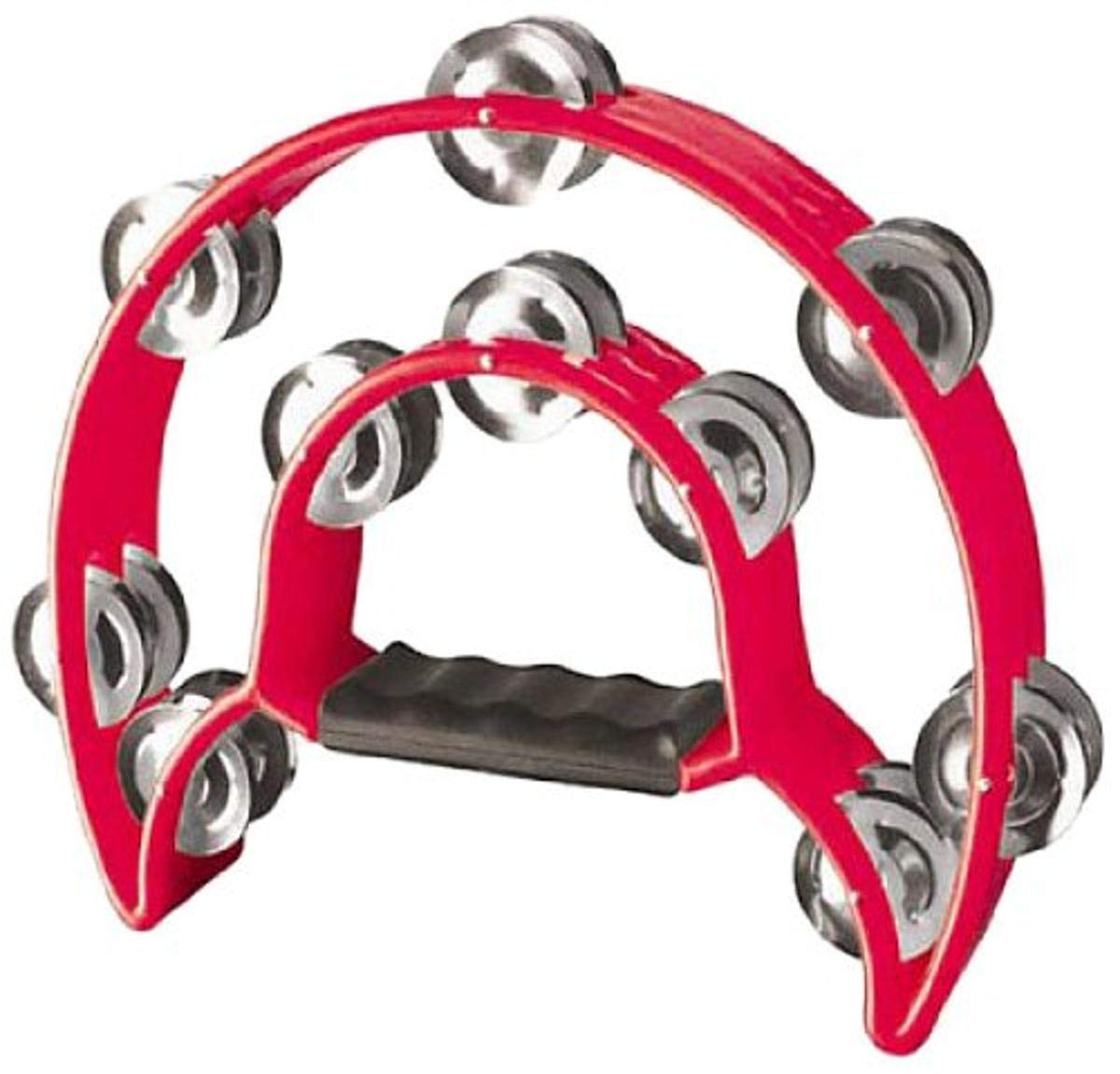 Stagg TAB1 RD Cutaway Plastic Tambourine with 20 Jingles  Red