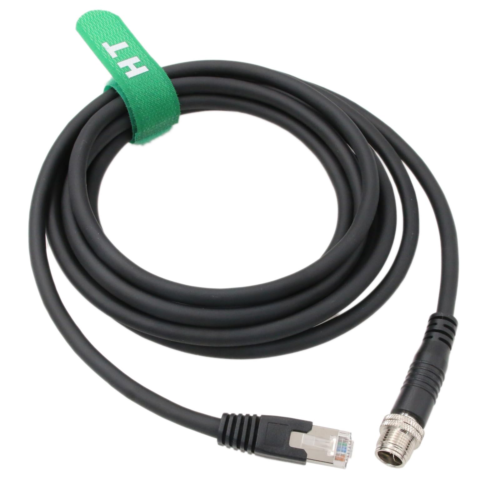Hangton Ethernet Network Cable For Basler Baumer Matrix 320 220 Cognex Keyence Plc Router Switch Camera Sensor Reader, M12 8 Pin