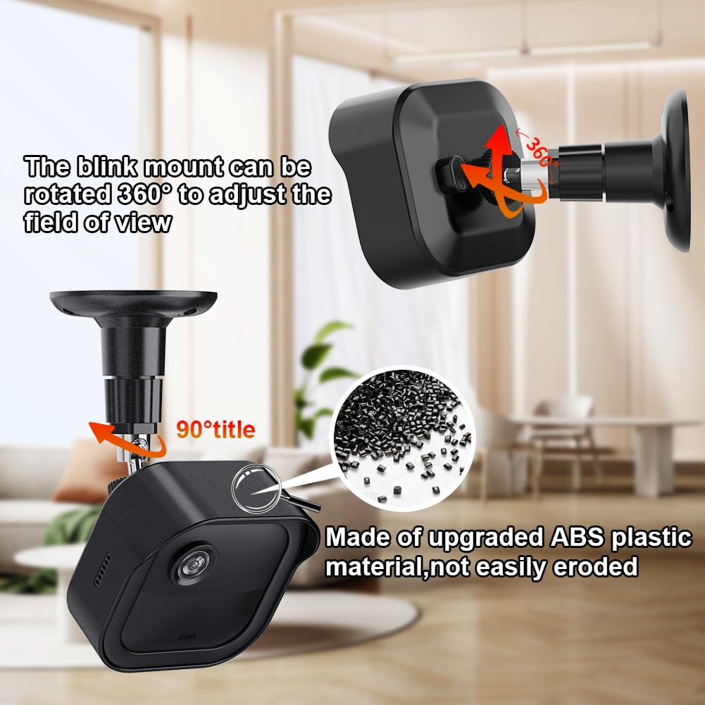 All New Blink Outdoor Camera Mount,Compatible With Blink Outdoor (4Th & 3Rd Gen) Camera,360 Degree Adjustable Wall Mount With Blink Sync Module Wall Mount,Blink Cameras Are Not Included (3Pack,Black)