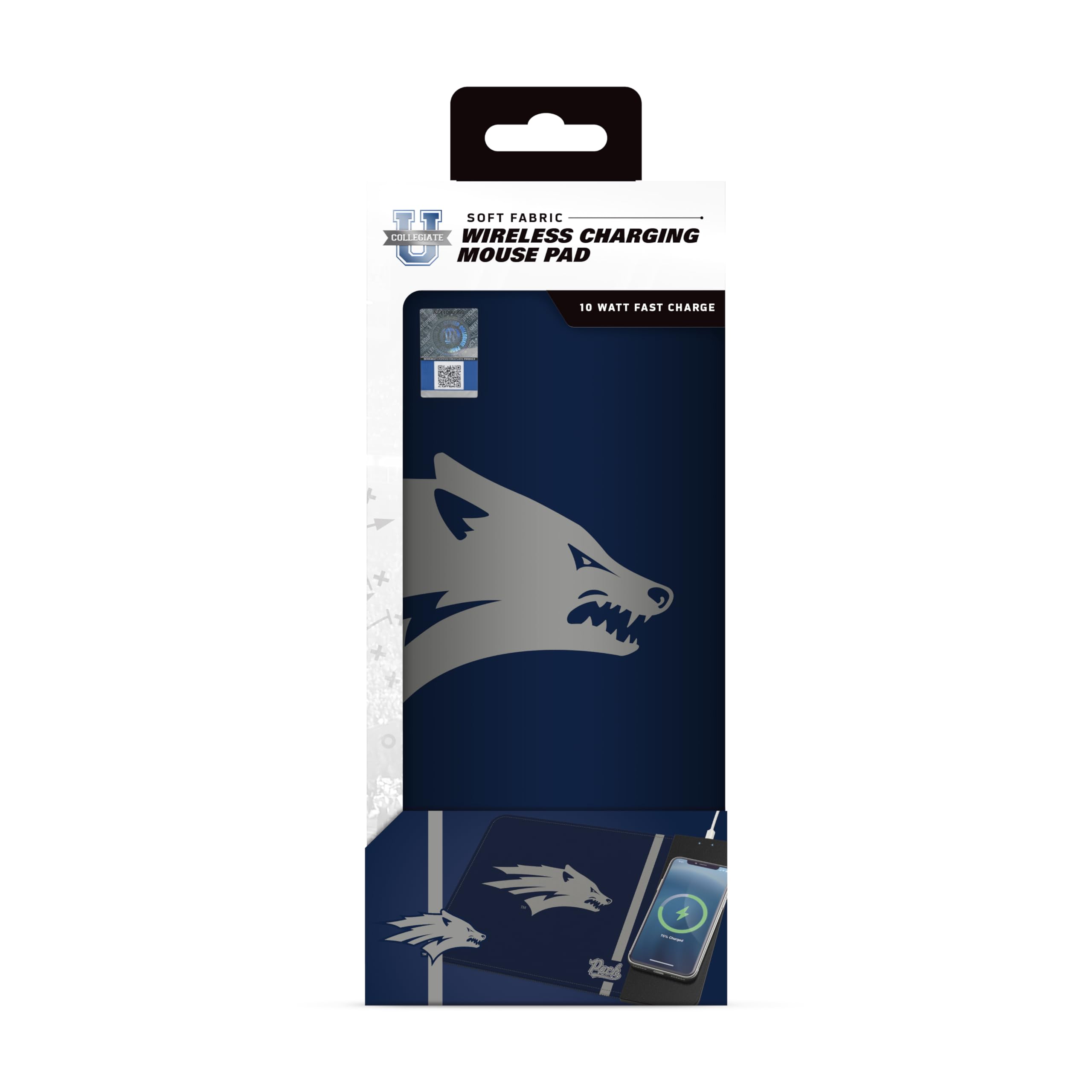 Soar Ncaa Wireless Charging Mouse Pad, Nevada Wolf Pack