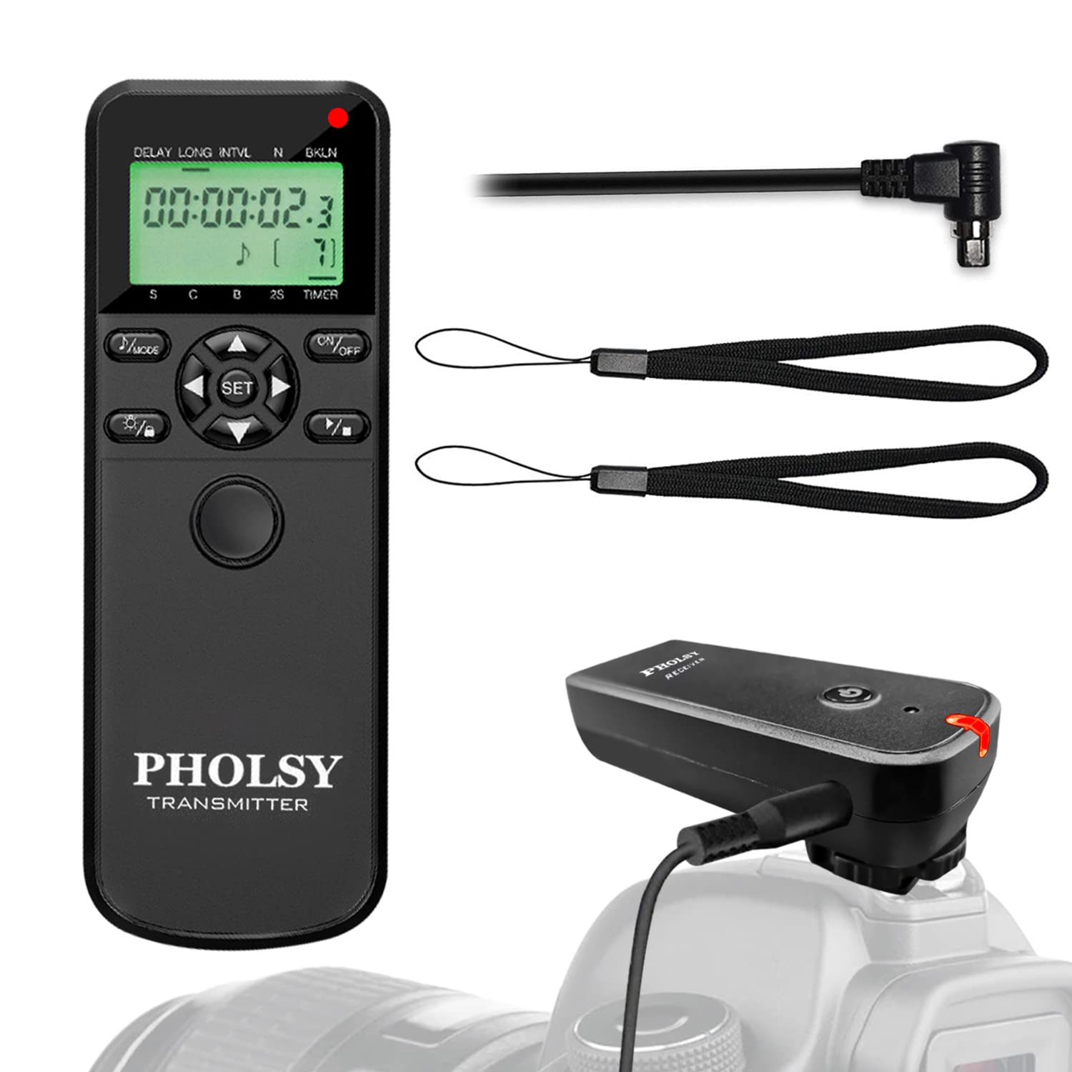 PHOLSY Intervalometer for Canon Camera Remote Shutter Release C8 Timer Remote Control for Canon EOS 5D Mark IV III, 5D 6D 6D-II 
