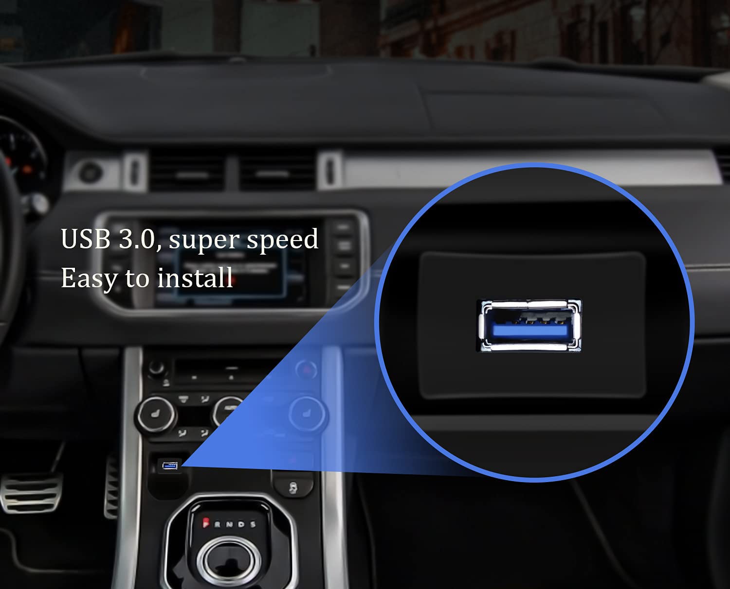 Qaoquda Square Usb 3.0 Flush Mount Cable, Usb 3.0 Male To Female Flush Panel Mount Extension Cable For Car, Boat And Motorcycle