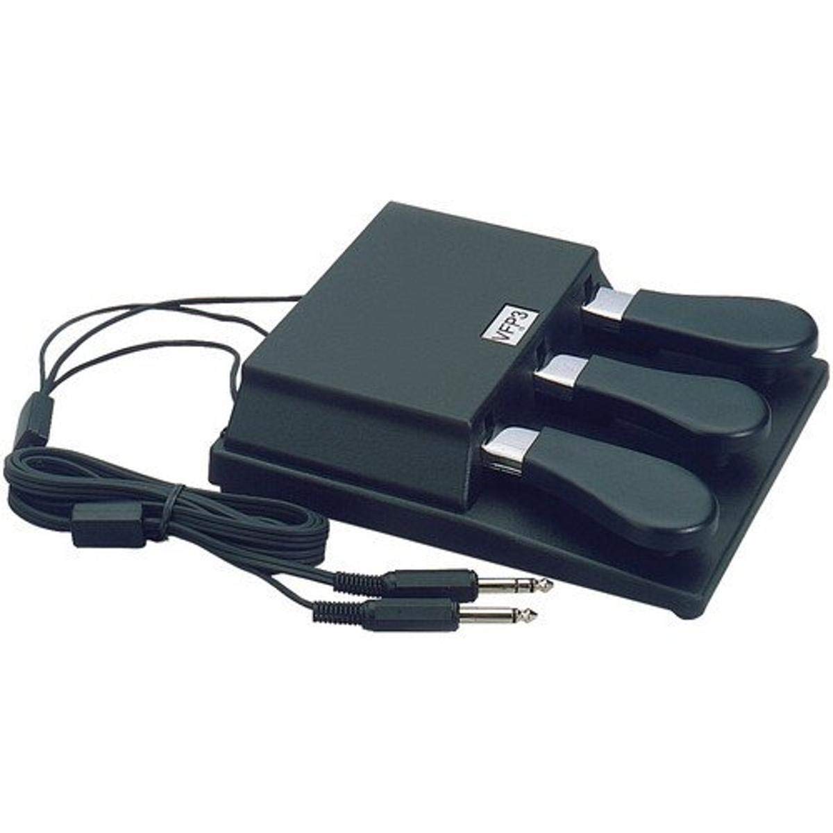 Studiologic Vfp-3-15 Triple Piano-Style Closed Polarity Sustain Pedal With Mono And Stereo Connector, For Keyboards
