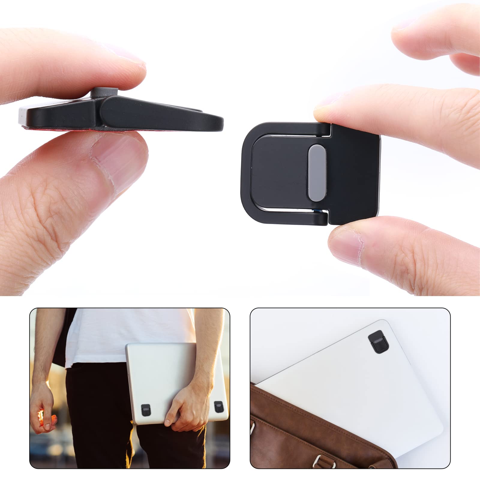 Abeillo 2Pcs Portable Keyboard Riser, Self Adhesive Mini Laptop Stand Invisible Computer Keyboard Stand For Desk, Laptop Feet Co