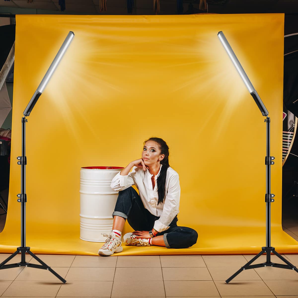 Hagibis Rgb Handheld Photography Light Led Video Light Wand 9 Colors,With Built In Rechargable Battery And Remote Control,1000 L