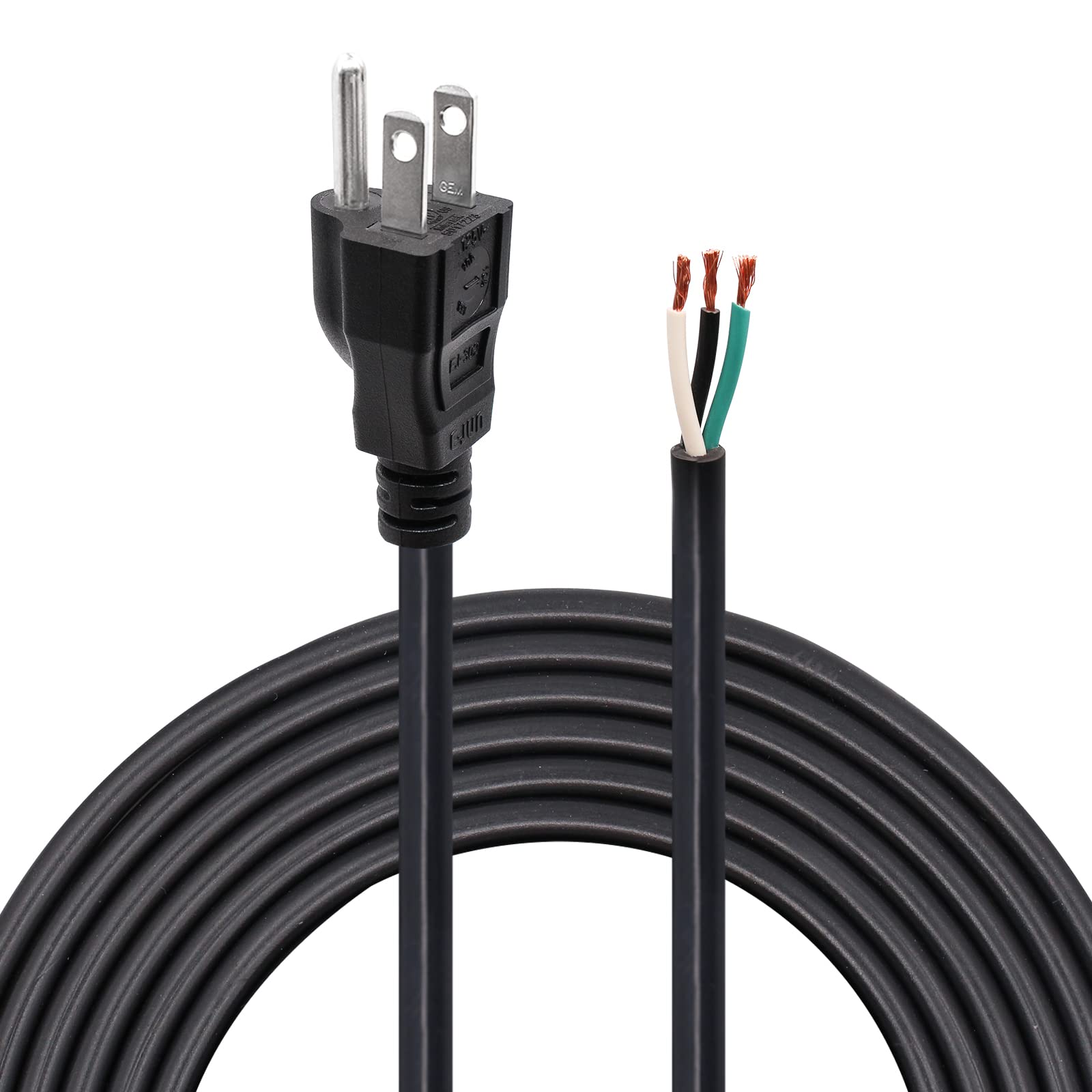 18 Gauge Replacement Power Cord,6.46Ft Cable 110V 115V 120V 125V 300V Pigtail For Appliance, Nema 5 15P Plug Us Sjt 18Awg (18/3)