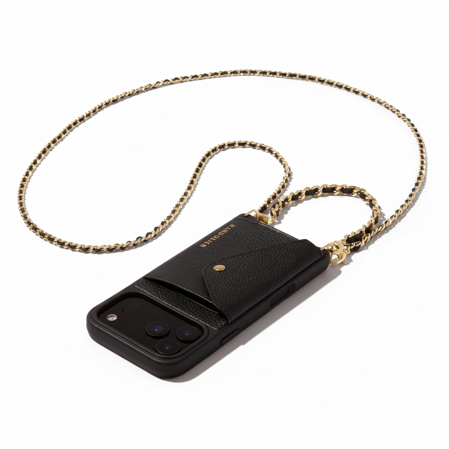Bandolier Lily Crossbody Phone Case Two Straps iPhone 16 Pro  Black