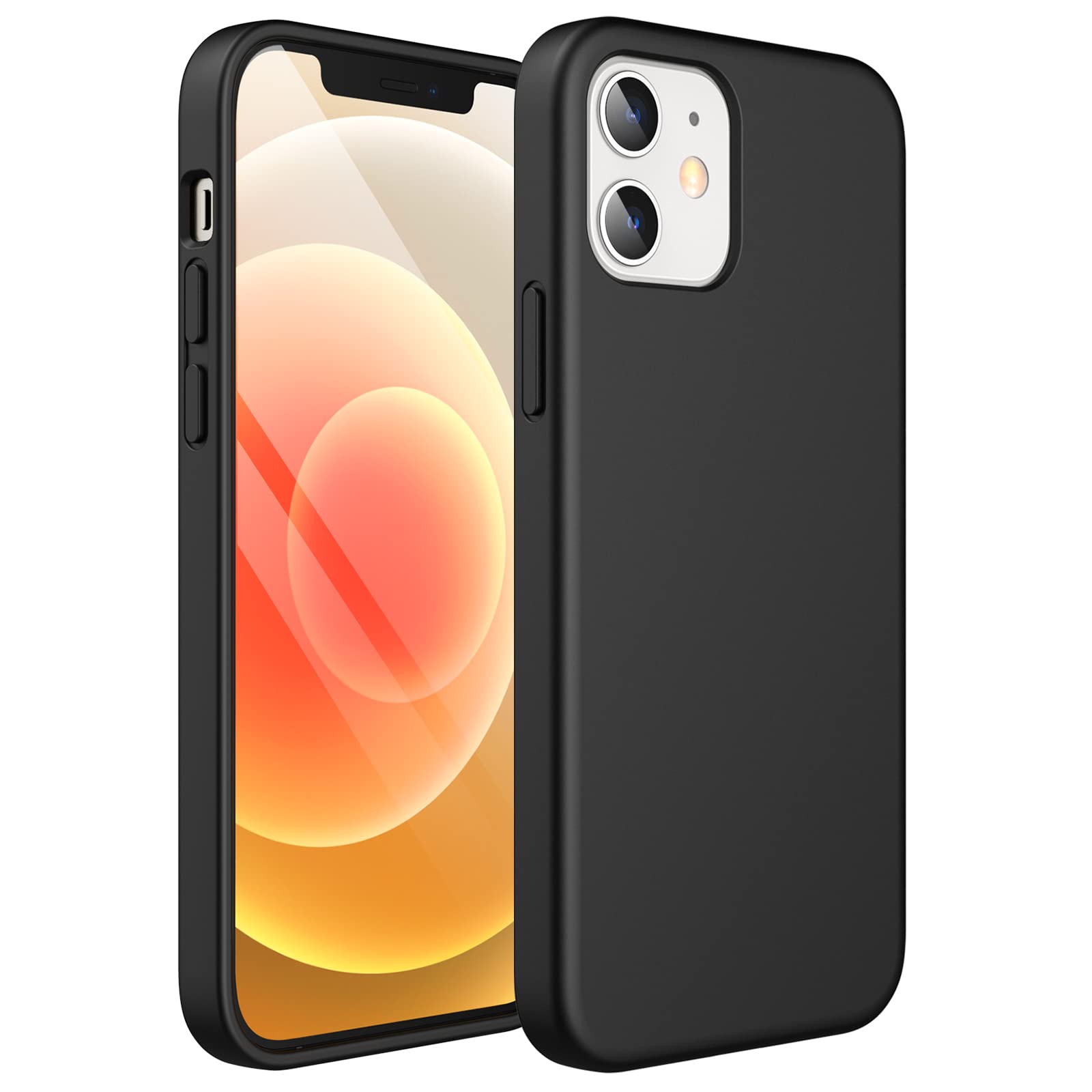 Jetech Silicone Case Compatible With Iphone 12 Mini 5.4 Inch, Silky Soft Touch Full Body Protective Phone Case, Shockproof Cover