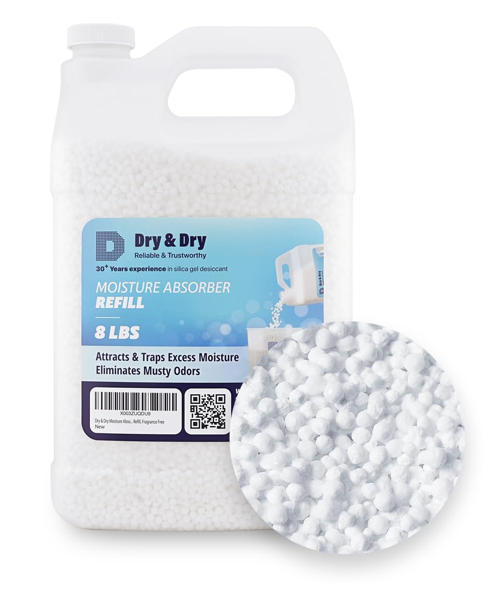 Dry & Dry Moisture Absorbers Refill Beads (8 Lbs)   Dehumidifiers For Home Dehumidifier For Basement Dehumidifiers For Bedroom S