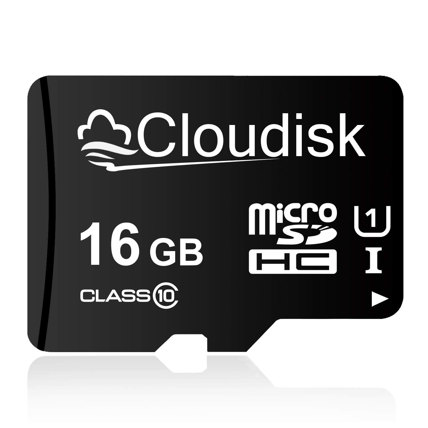 Cloudisk Pack Of 10 Micro Sd Card 16Gb Flash Memory Card C10 A1 U1 Micro Sdhc With Sd Adapter, Card Reader (16Gb)