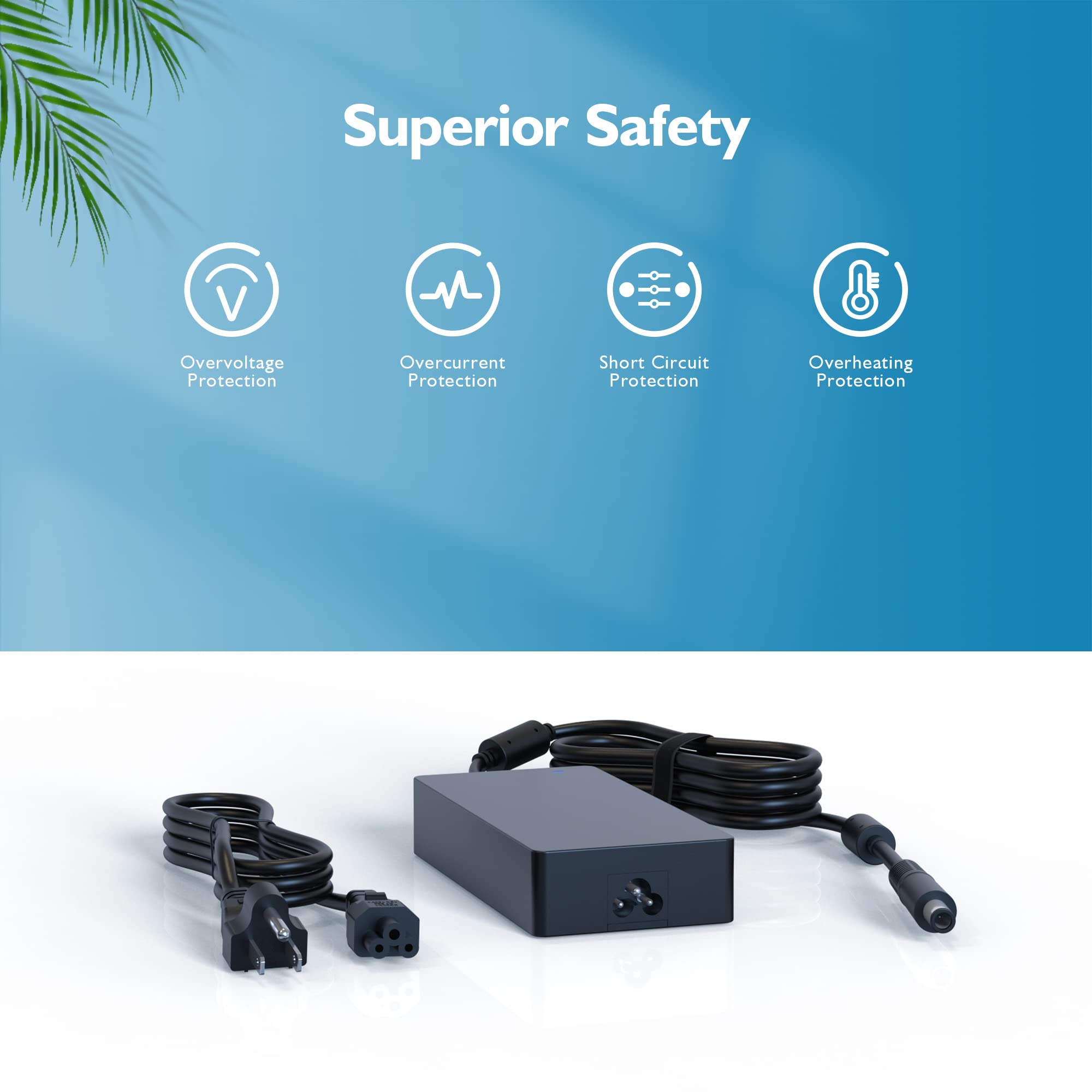 Dexpt 180W AC Adapter Charger for MSI GE75 GL63 GL65 GL73 GE63 GP63 PE62 WE63 Black Power Supply Cord