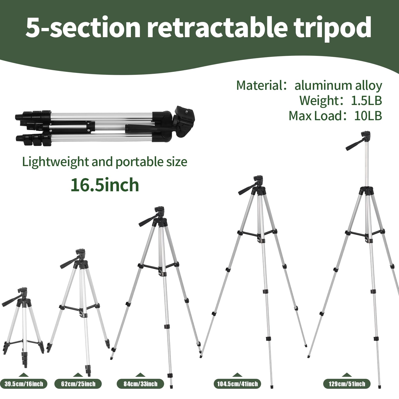 Nwdey 25-75X60 Spotting Scope With 51In Tripod, Spotting Scopes For Target Shooting, Hunting, Birding. Low Light Vision, Phone A