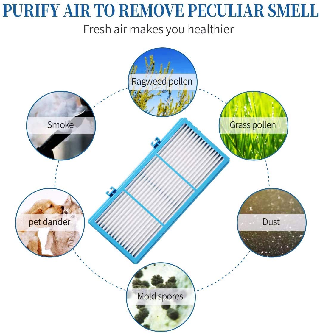 Replacement Hapf30At Post Filters For Holmes Aer1 Type, Filter Replacement For Holmes Aer1 Series, Replacement Parts # Hapf300Ah