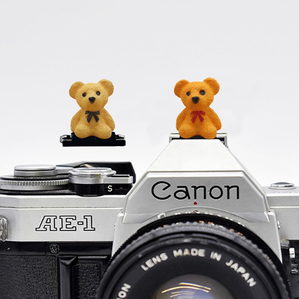 Zostland Lovely Slr Camera Hot Shoe Boot Cover Cap, Brown Bear Shoe Protector,Compatible With Sony Fuji Canon Nikon Pentax Leica