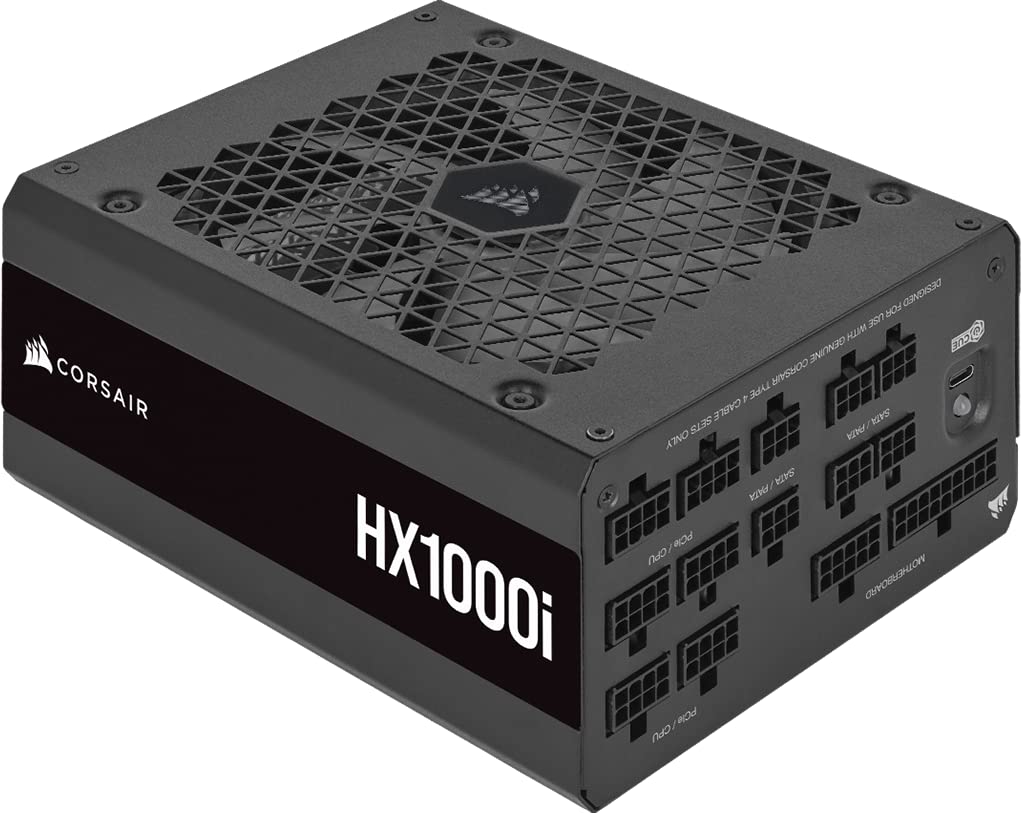 Corsair HX1000i, HXi Series, 80 PLUS Platinum Fully Modular Ultra-Low Noise ATX Digital Power Supply (Triple EPS12V Connectors, 