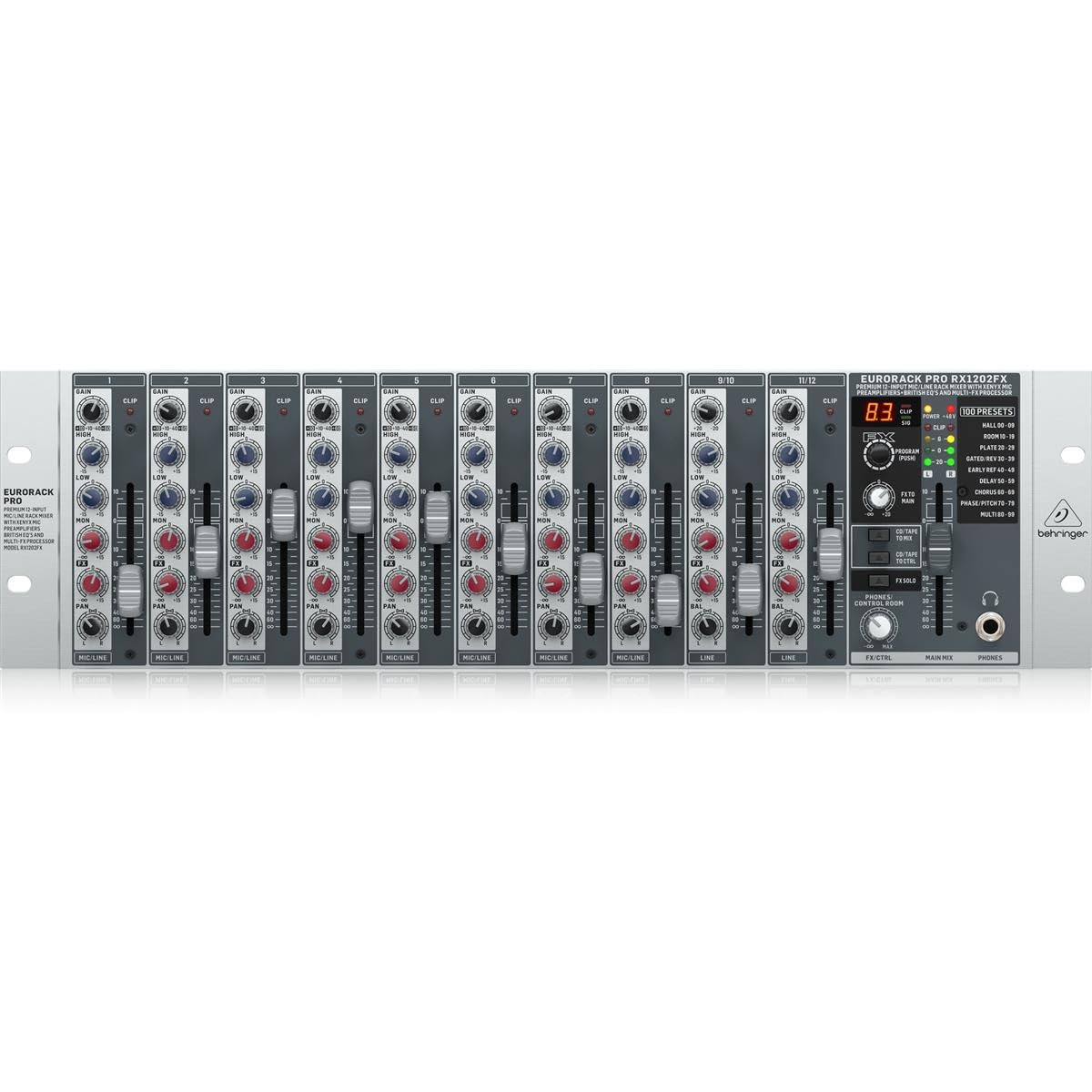 Behringer Eurorack Pro Rx1202Fx Rackmount Mixer With Effects