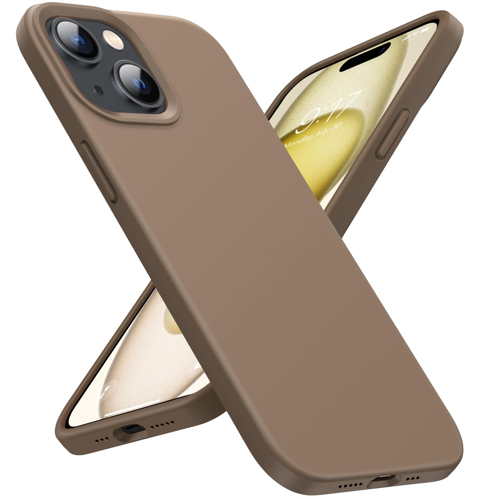 Designed For Iphone 15 Case, Silicone Phone Case [Military Grade Drop Protection] [Anti Scratch Microfiber Lining] Silicone Ultr