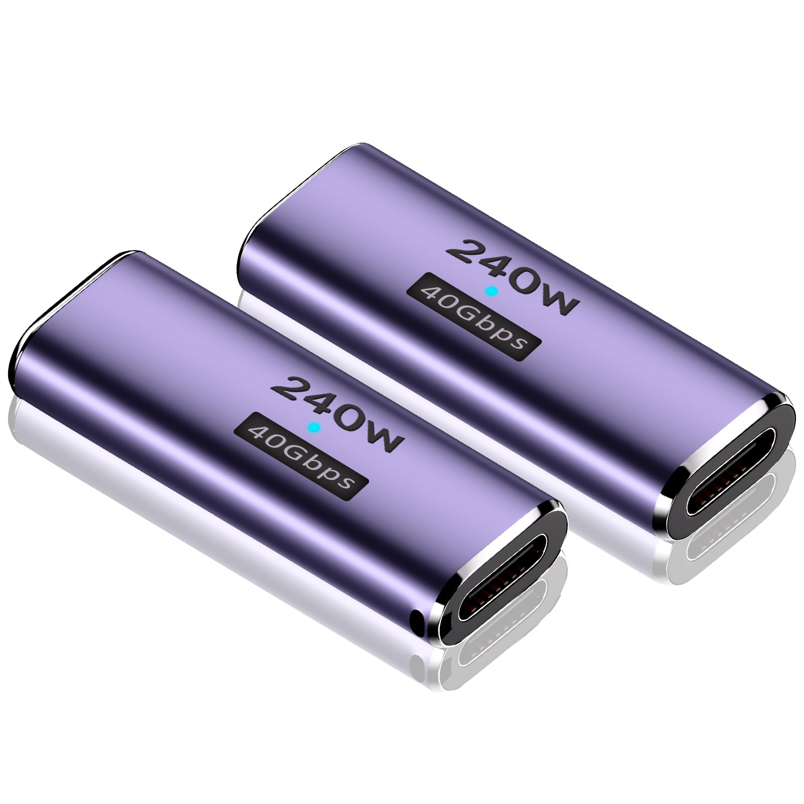 Talmosal Usb C Coupler 2Pack, 40Gbps Usb C Female To Female Adapter 240W Usb 4 Coupler Type C Coupler 8K@60Hz, 5K@60Hz, 4K@120Hz