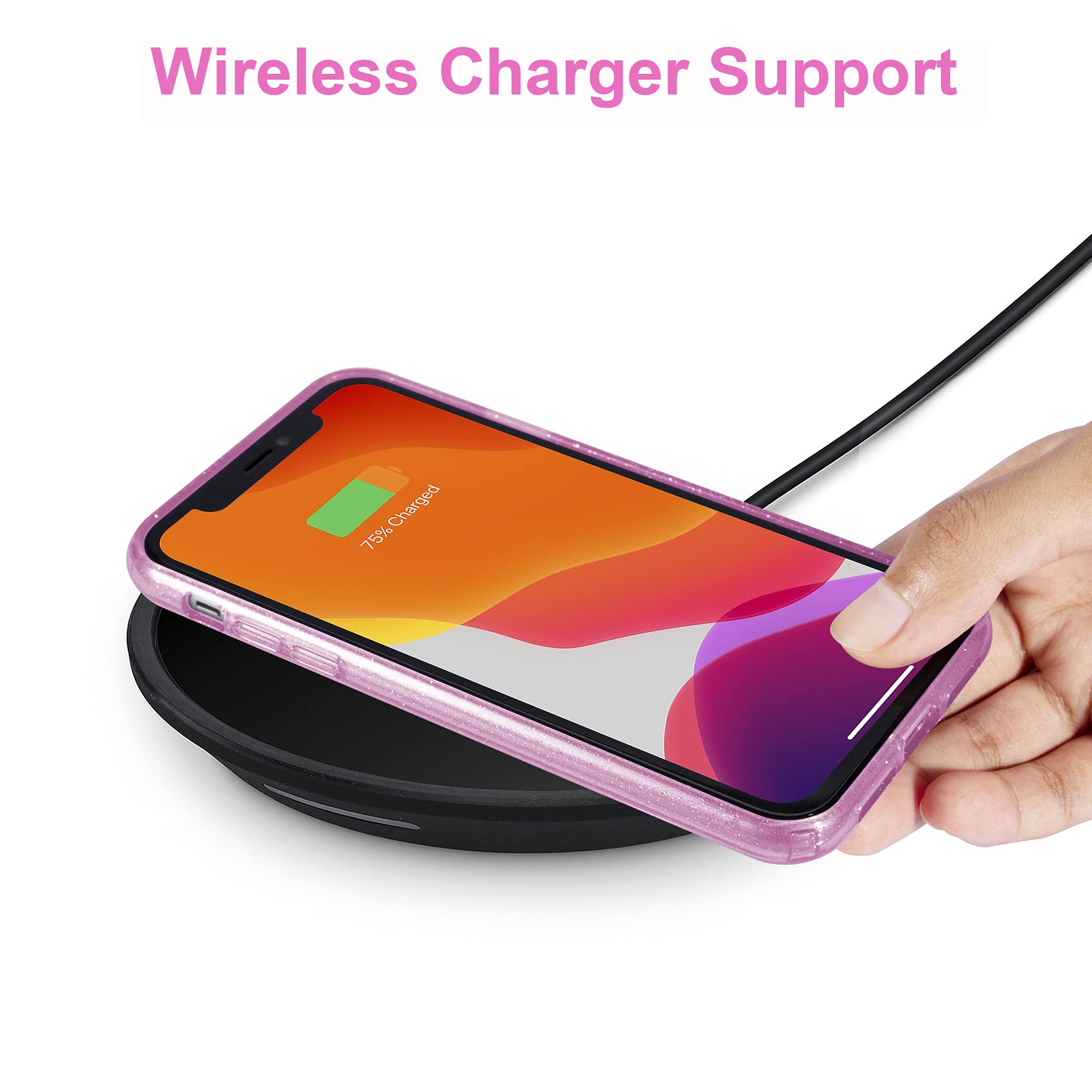 Jjgoo Compatible With Iphone 11 Case, Glitter Sparkle Bling Anti Scratch Shockproof Protective Flexible Phone Cases Cute Slim Th