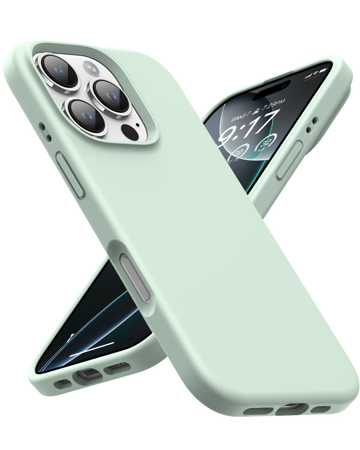 Ouxul Designed For Iphone 16 Pro Max Case,Shockproof Liquid Silicone Protective Phone Case With Soft Anti Scratch Microfiber Lin