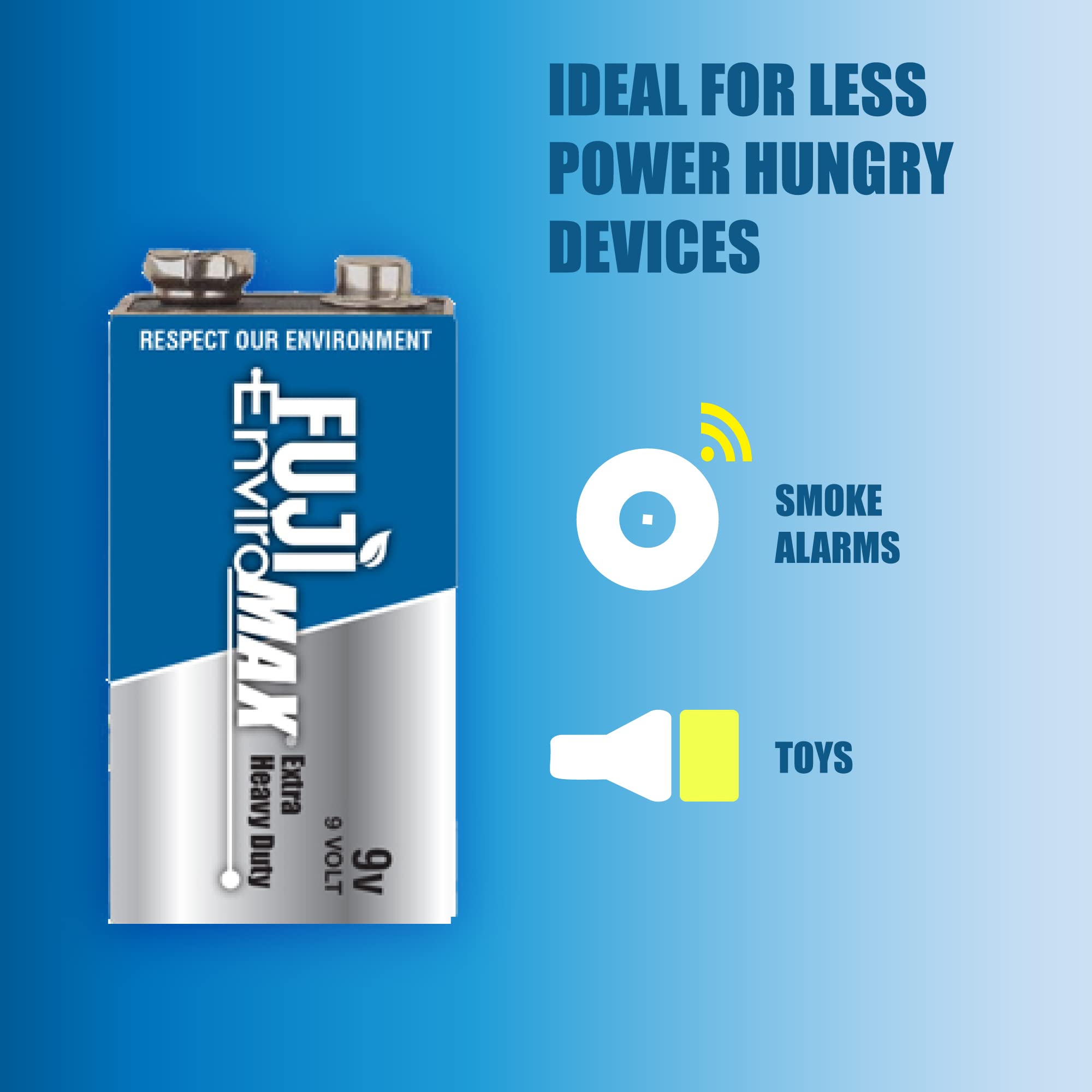 Fuji Batteries 3600Bp1 Enviromax 9-Volt Extra Heavy-Duty Battery
