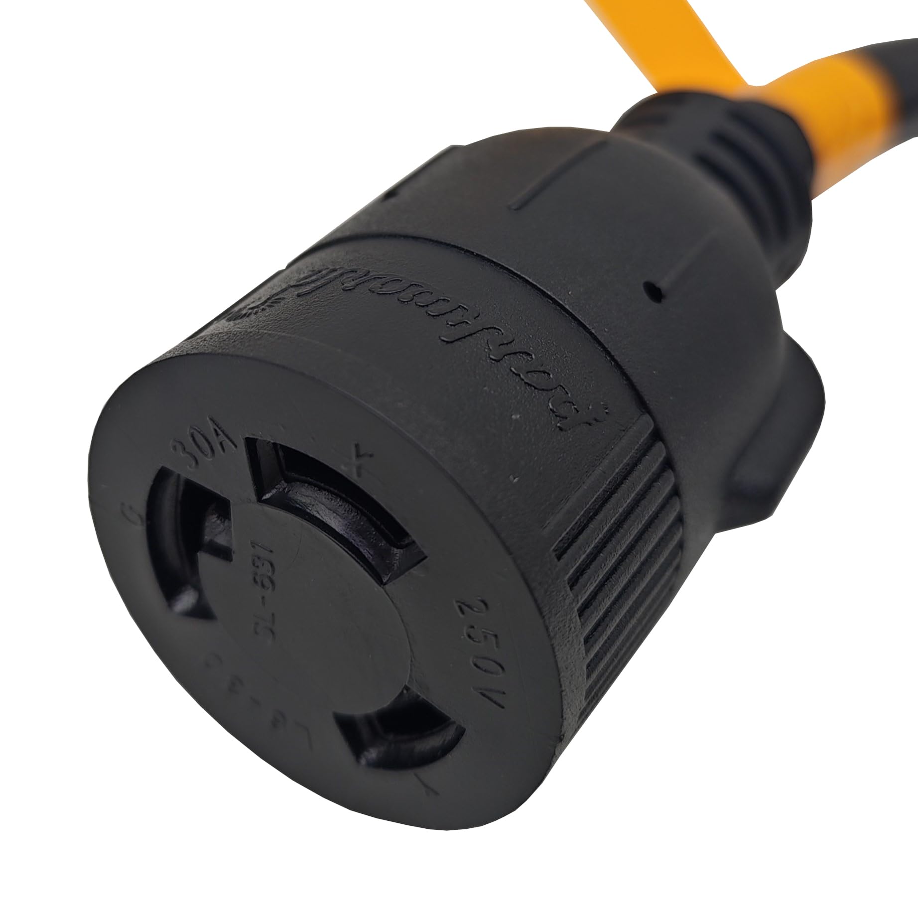 Parkworld 691791 Adapter Cord 15 Amp 5 15P Male To 30 Amp L6 30R Locking Connector Female (Only Output 125V 15A)