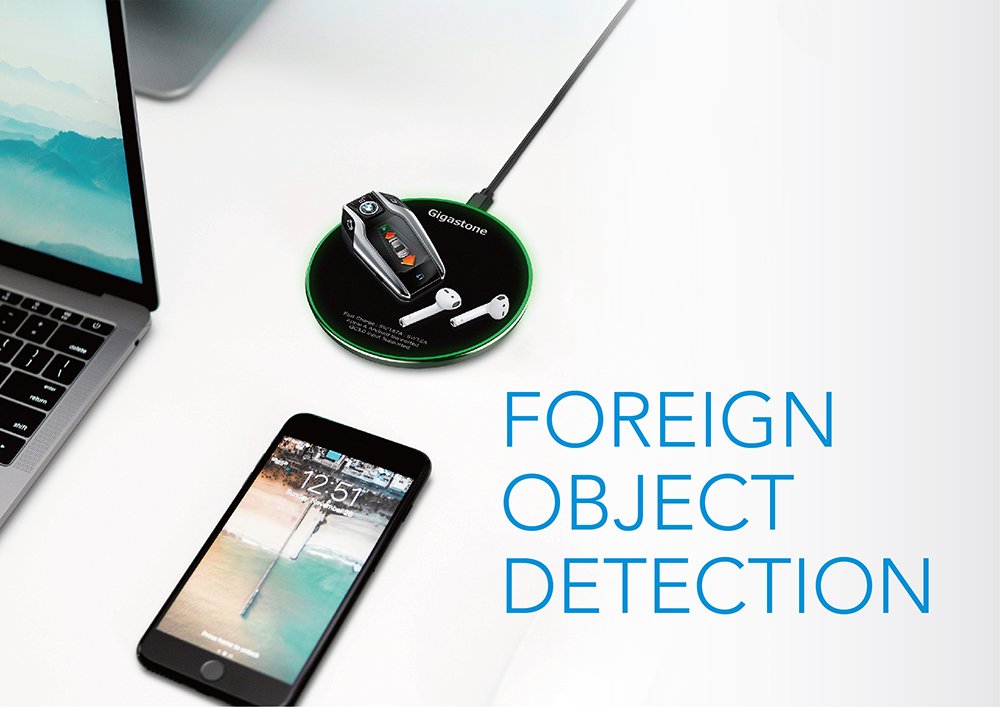 Gigastone Wireless Charger Qi Certified Fast Charge 7.5W Output For Iphone Xr/ Xs/ Xs Max 10W For Samsung Galaxy S9/ S9+/ Note9/