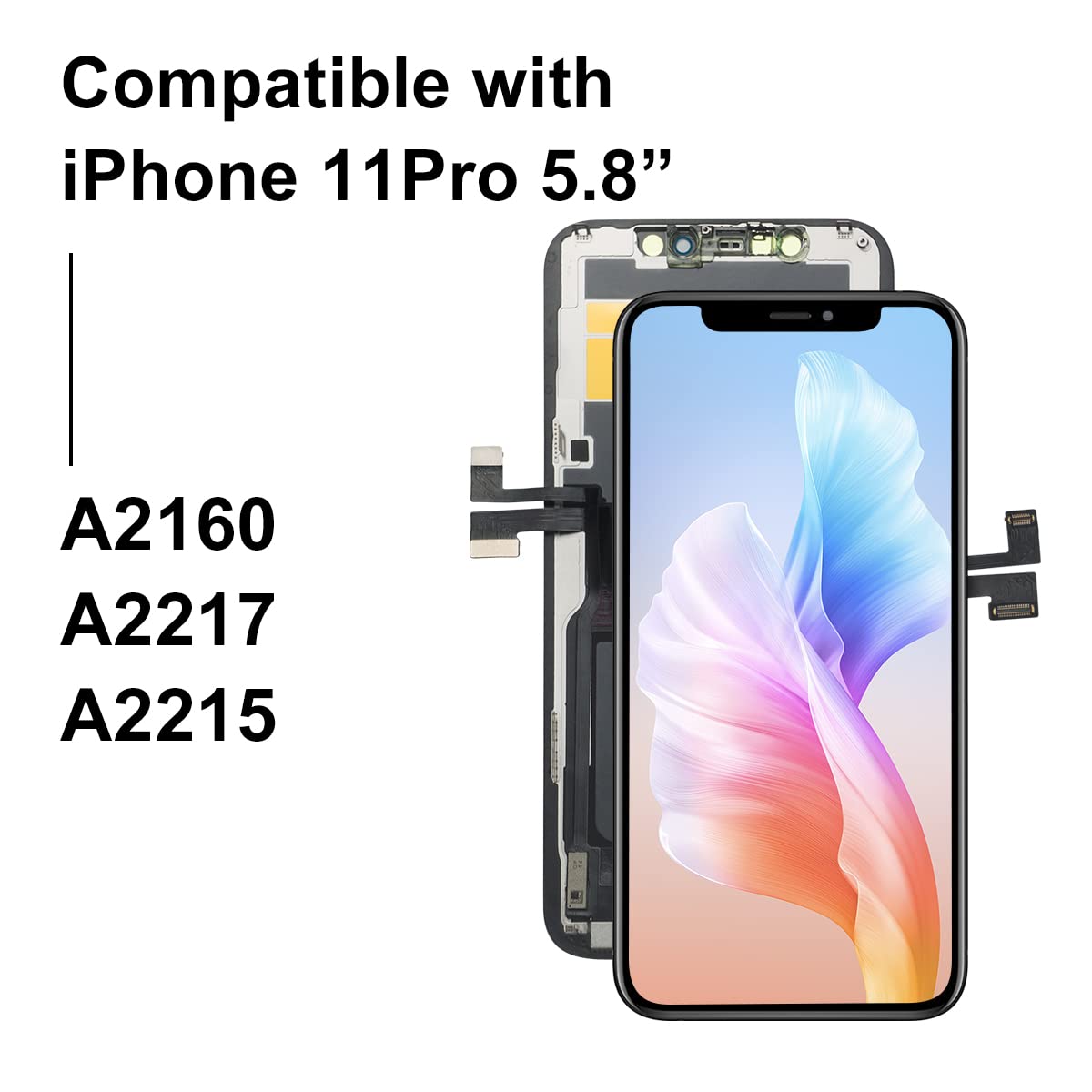 For Iphone 11 Pro Screen Replacement, 3D Touch & Lcd Display Digitizer Assembly Screen,Compatible With A2160, A2217, A2215, With