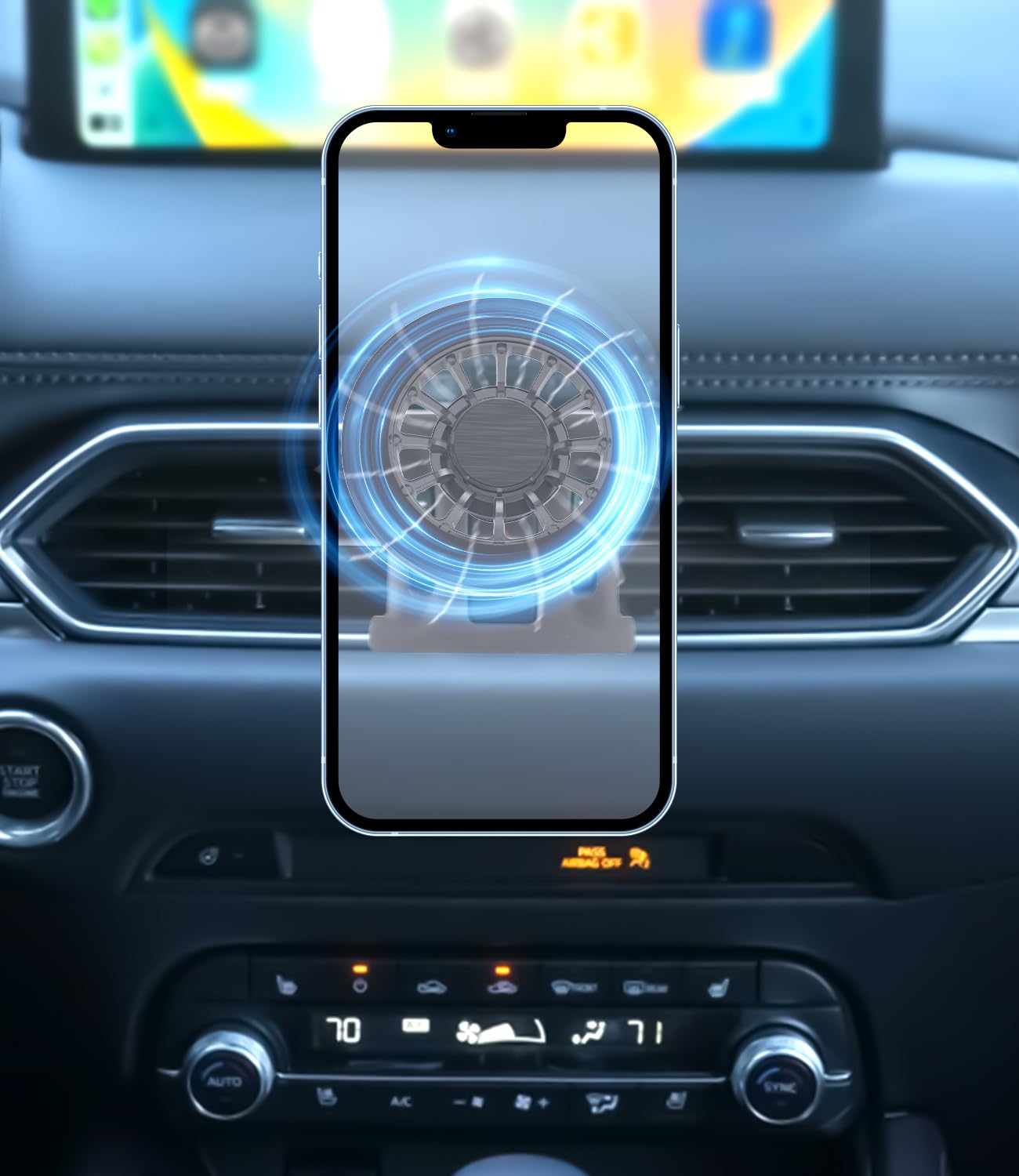 Kucok Mazda Cx-5 Phone Mount For Magsafe, Exclusive Fit For Mazda Cx-5 2017-2025, Fit For Magsafe Iphone 16/15/14/13/12/Mini Ser