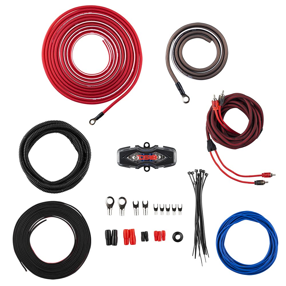 Ds18 Ampkit8 Gauge Amp Kit Amplifier Install Wiring 8 Ga Pro Installation Cables, 3000W (8 Gauge) Installation Kit For Car Audio
