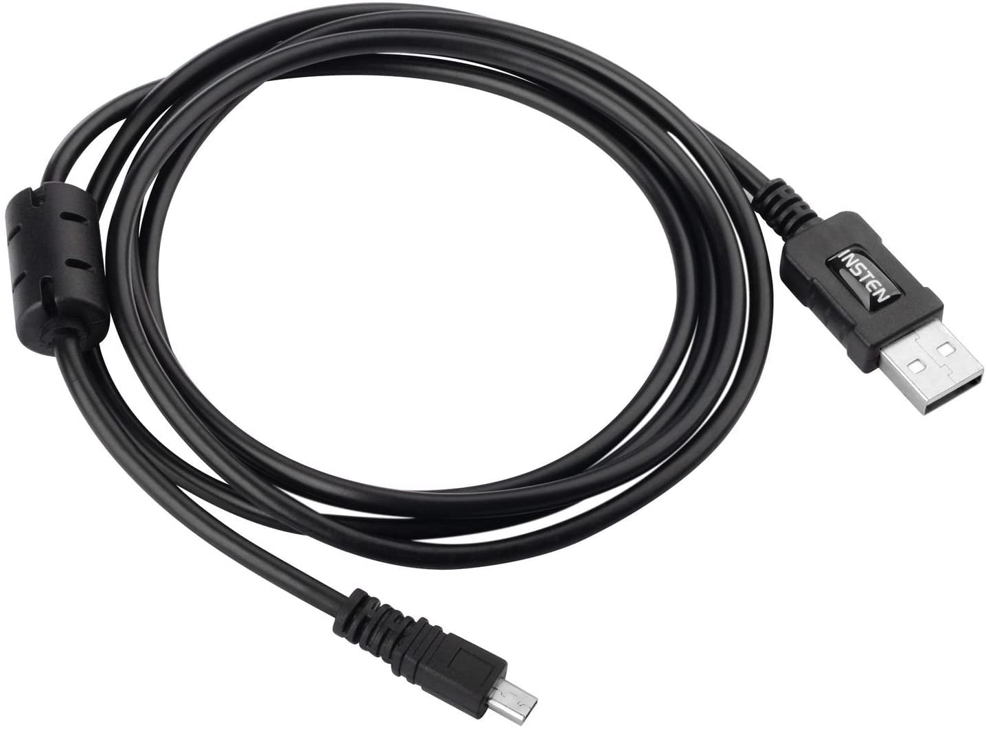 Black USB 2.0 A to 8 Pin Mini B Cable w/ Ferrite   1.5M / 59 Inches for Nikon CoolPix P90
