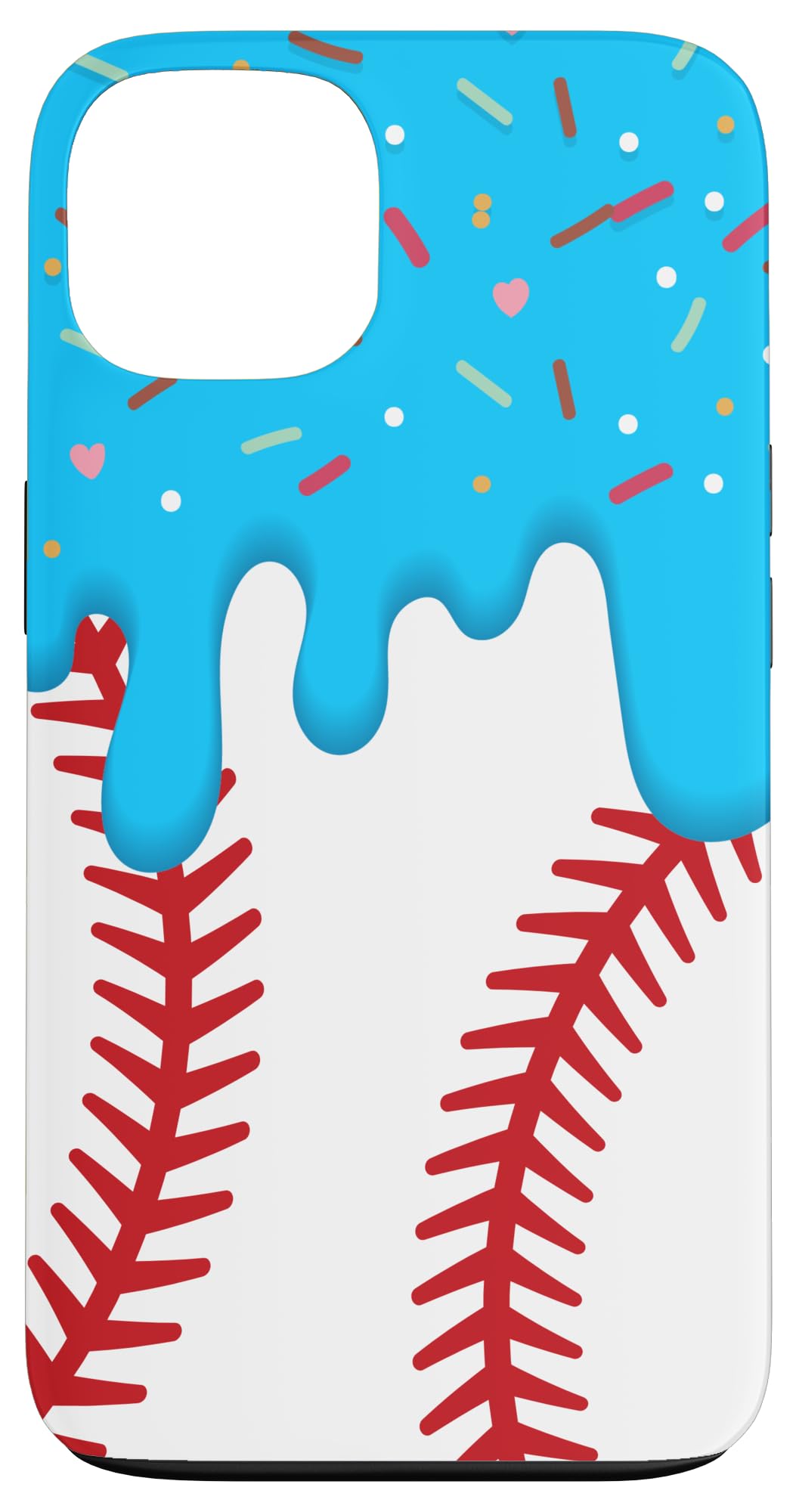 Funny Baseball Ice Cream Drip With Sprinkles Case For Iphone 13