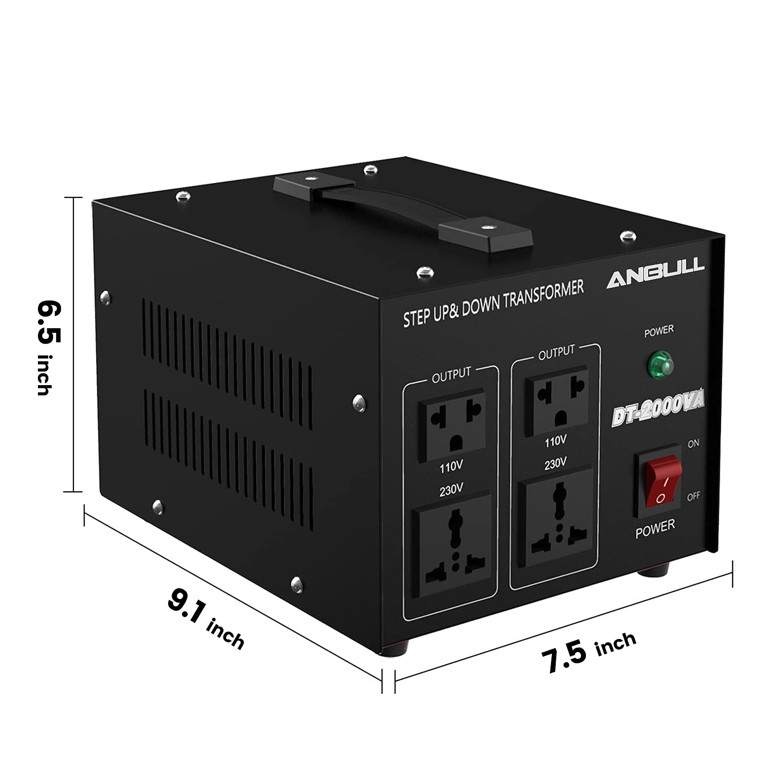 Anbull Voltage Converter 2000 Watt Voltage Transformer, 220V / 230V / 240 Volt To 110V / 120 Volt Or 110V / 120 Volt To 220V / 2