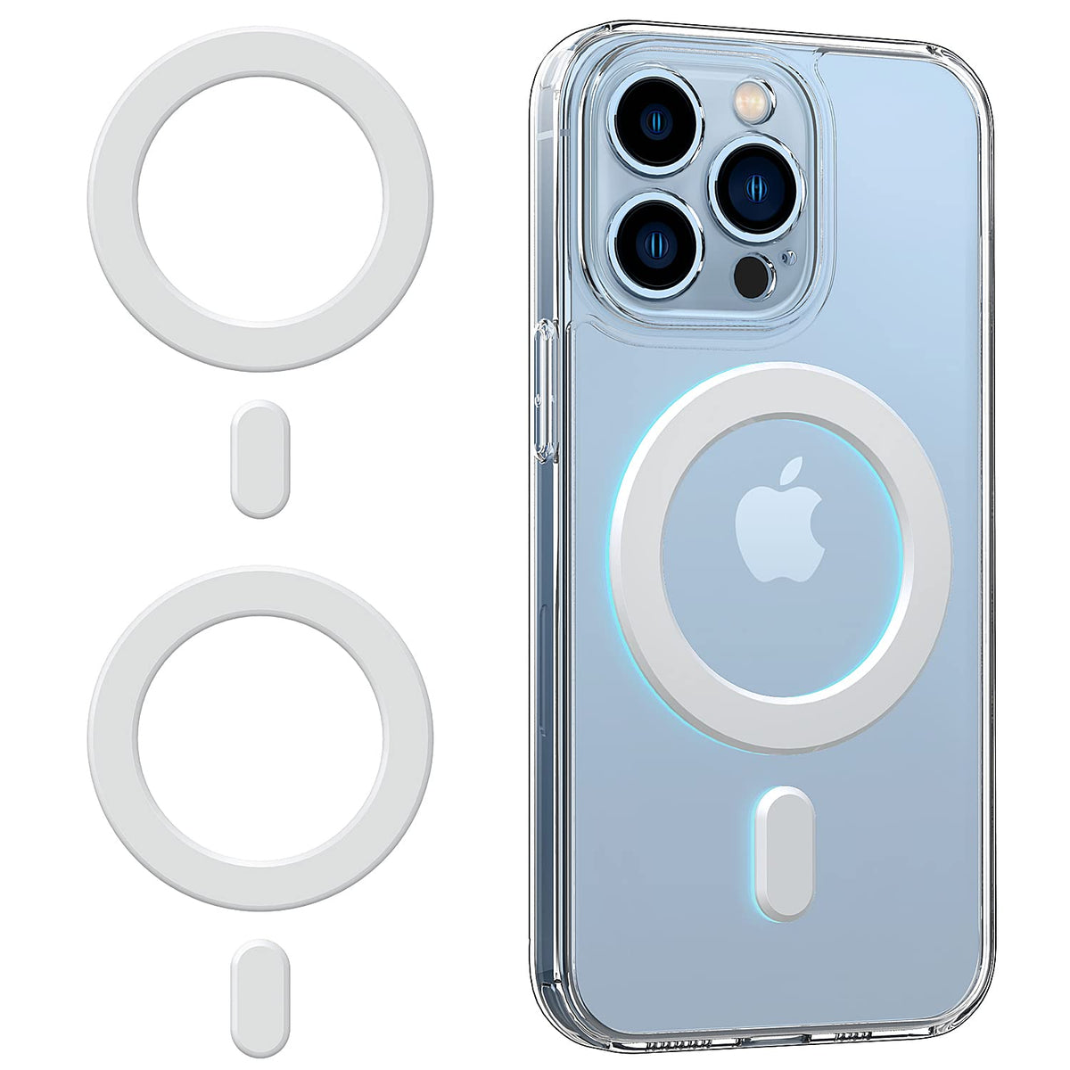Outxe Magnetic Adapter Ring 2Pack, Universal Magnet Sticker Compatible With Magsafe Accessories & Wireless Charging For Iphone 1