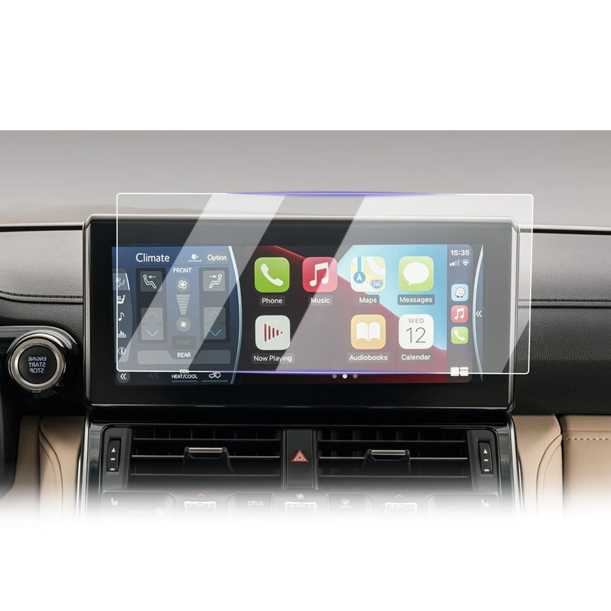 Luwu For 2021-2023 Toyota Land Cruiser 300 Screen Protector 12.3Inch Lc300 Screen Protector 2023 Toyota Land Cruiser Lc300 Accessories Pet 2022 2023 Land Cruiser 300 Touchscreen Protective Film 2Pcs