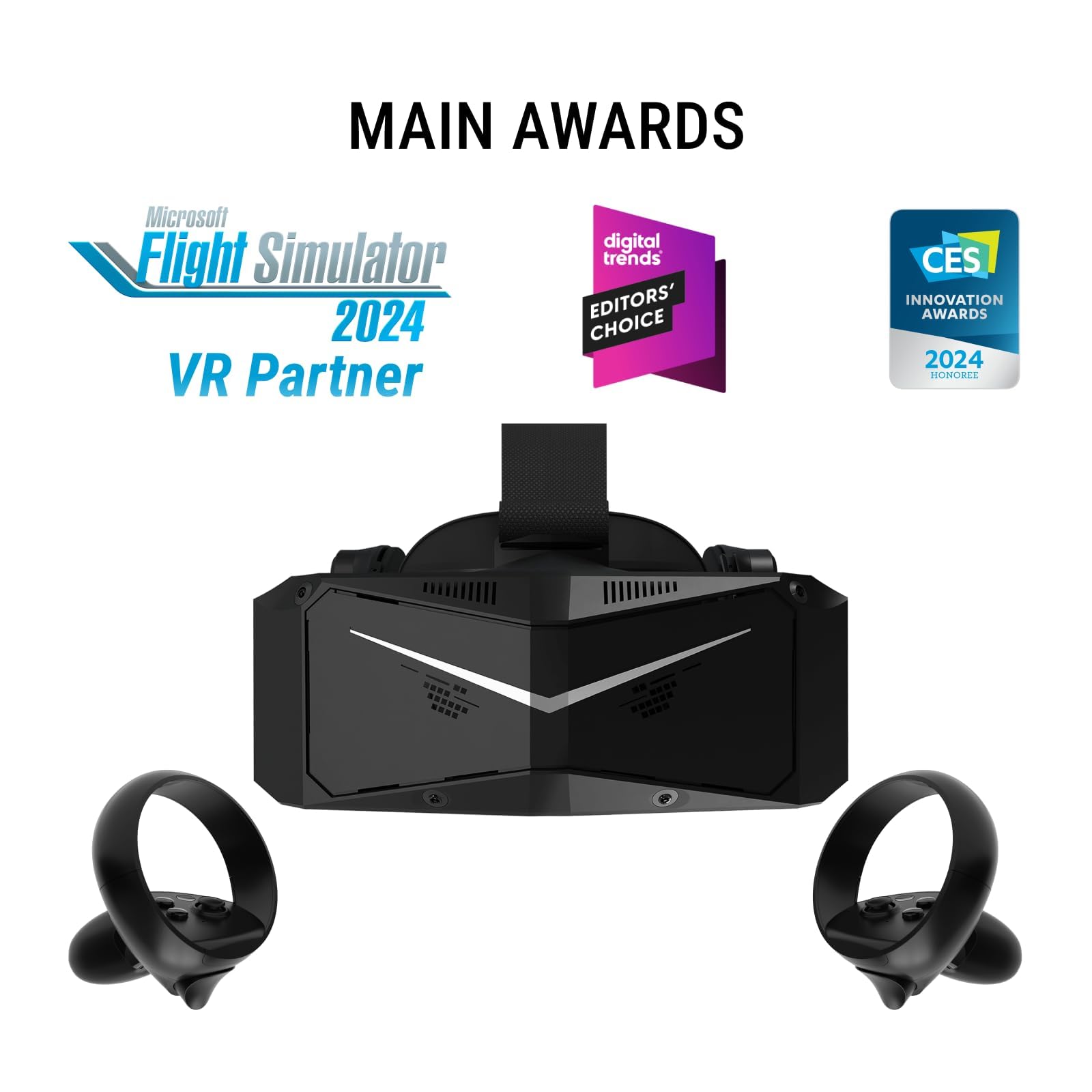 Pimax Crystal Light Vr Headset With Controllers, Prime Version - 8K Qled With Local-Dimming, Lightweight & Comfortable Compatibl