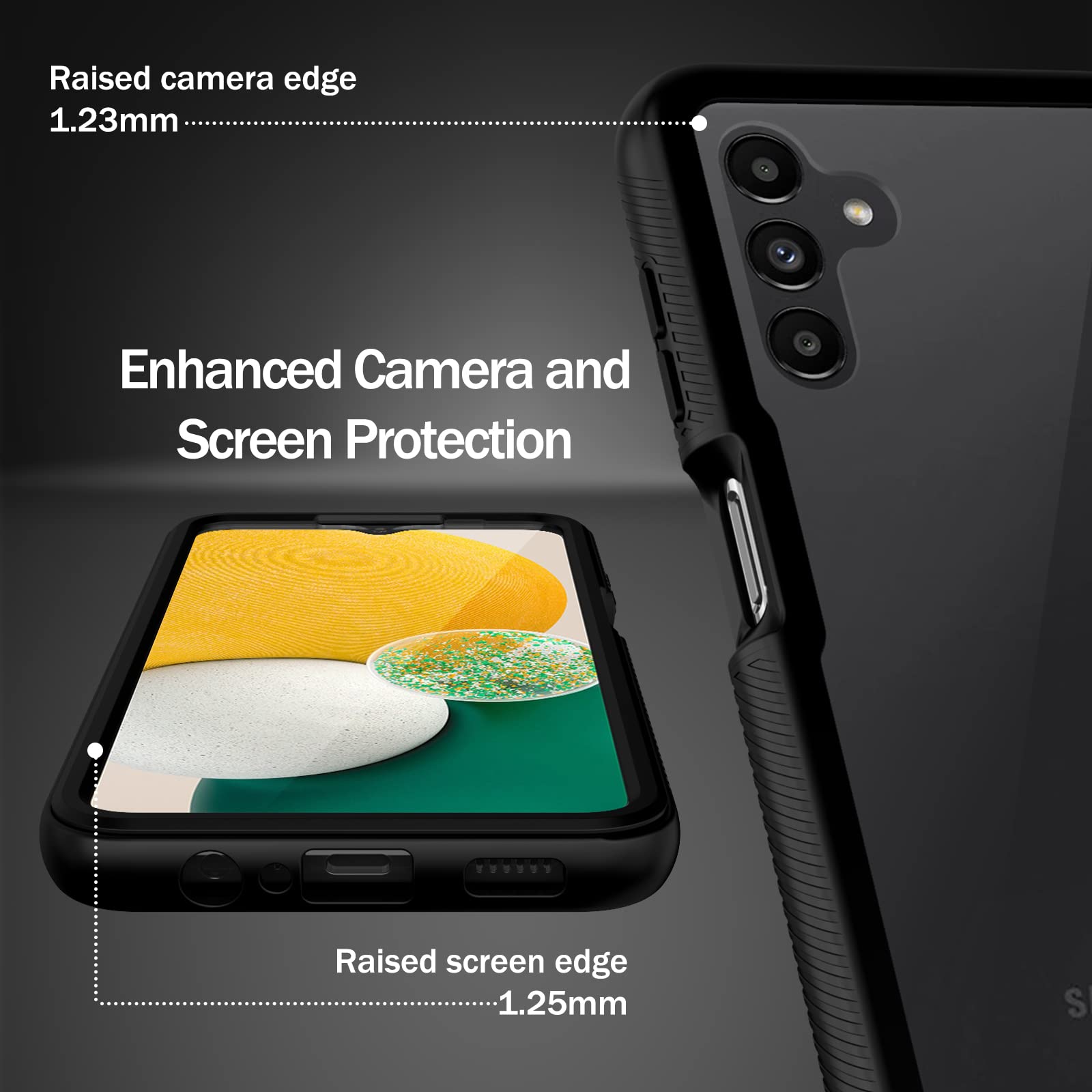 Wahhle Compatible With Samsung Galaxy A13 5G Case, Built In Screen Protector Full Body Shockproof Slim Fit Bumper Protective Pho