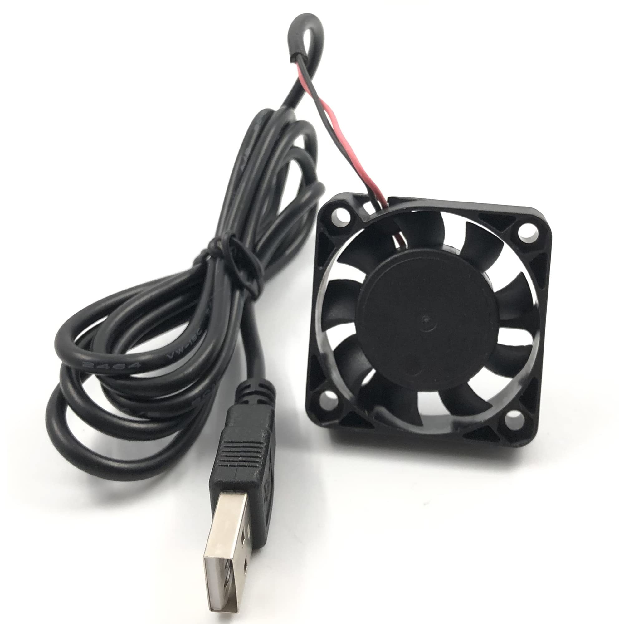 FainWan 2-Pack 40mm USB Brushless Cooling Fan, 5V Dual Ball Bearing, Quiet Operation, 4010 Computer Fan with 100cm Wire