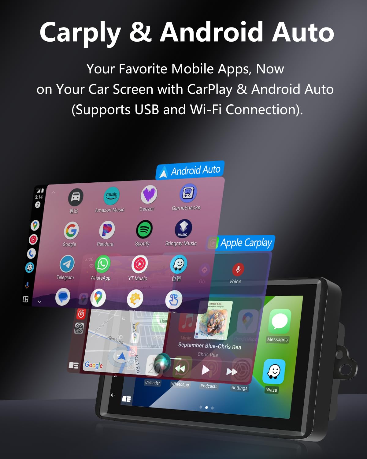 Ankeway Car Stereo For Chevrolet Silverado Tahoe Suburban/Gmc Sierra Yukon Canyon (2003-2006) With Wireless Android Auto/Carplay