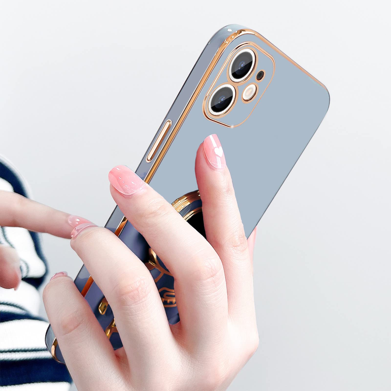 Pepmune Compatible With Iphone 12 Mini Case Cute 3D Astronaut Stand Design Camera Protection Shockproof Soft Back Cover For Appl