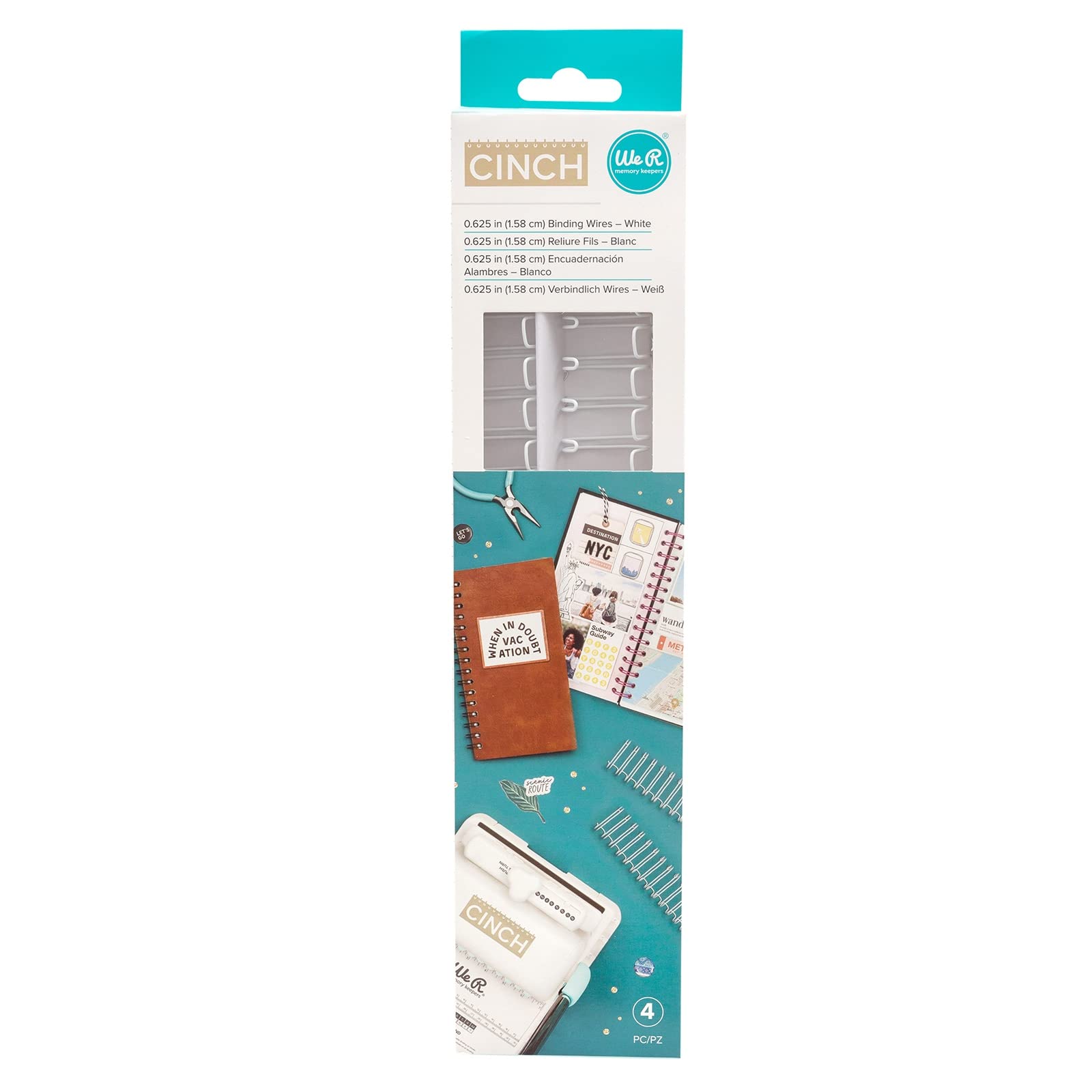 We R Cinch Wires .625 4/Pkg-White