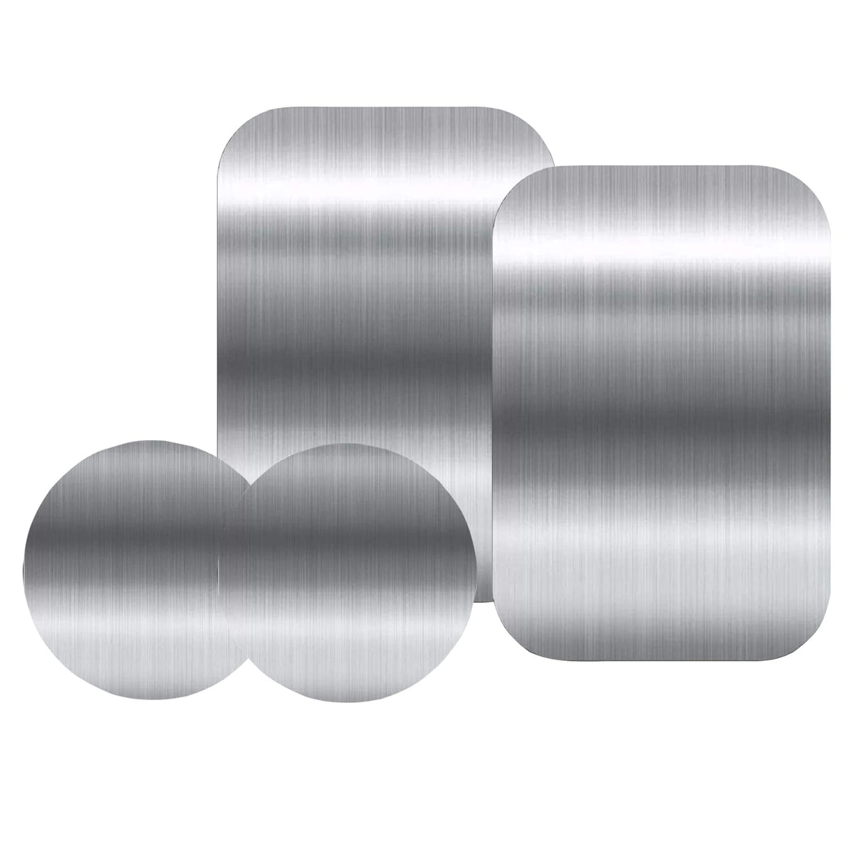 Pau1Hami1Ton Adhesive Thin Metal Plates(Compatible With Magnetic Mounts),4 Piece Metal Plates For Phone Case,Metal Plate For Car