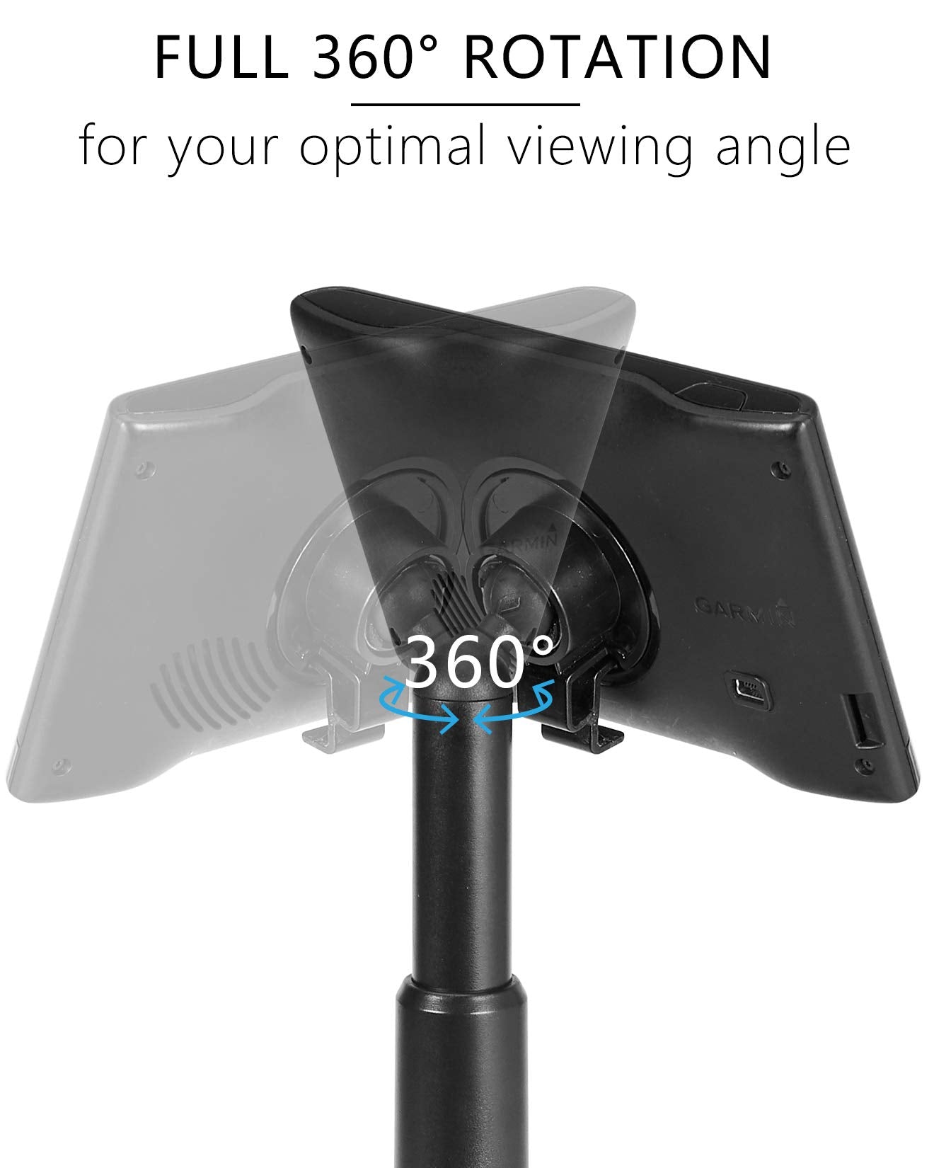 1Zero Solid Gps Cup Holder Mount For Garmin [Adjustable Arm], Replacement Car Truck Cupholder Ball Mount Compatible With Garmin Nuvi Drivesmart Rv Dezl Drive Zumo Driveassist Driveluxe Navigator