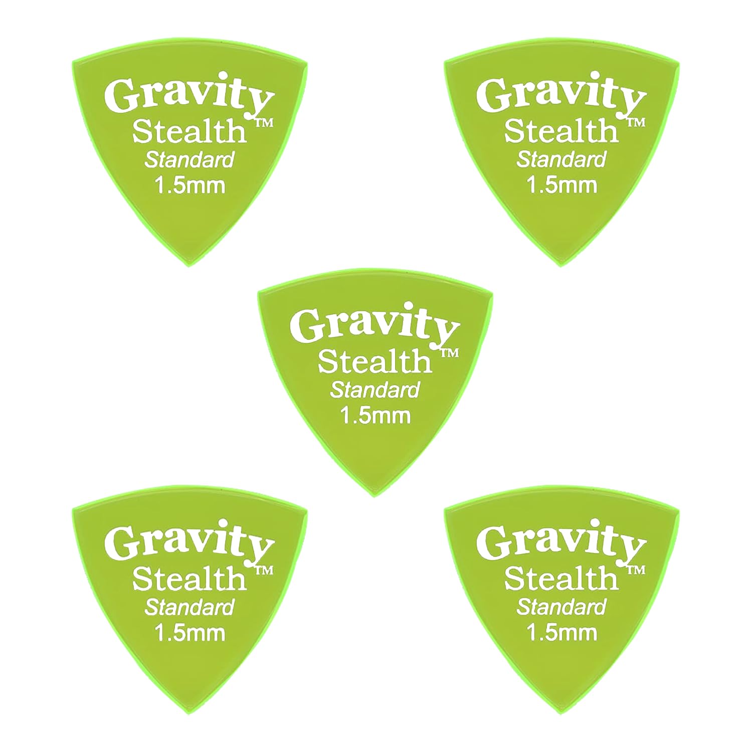 Gravity Picks: Acrylic Guitar Pics With Polished Bevels For Brighter Sound & Tighter Grip  5 Pack. Hand Crafted In California (