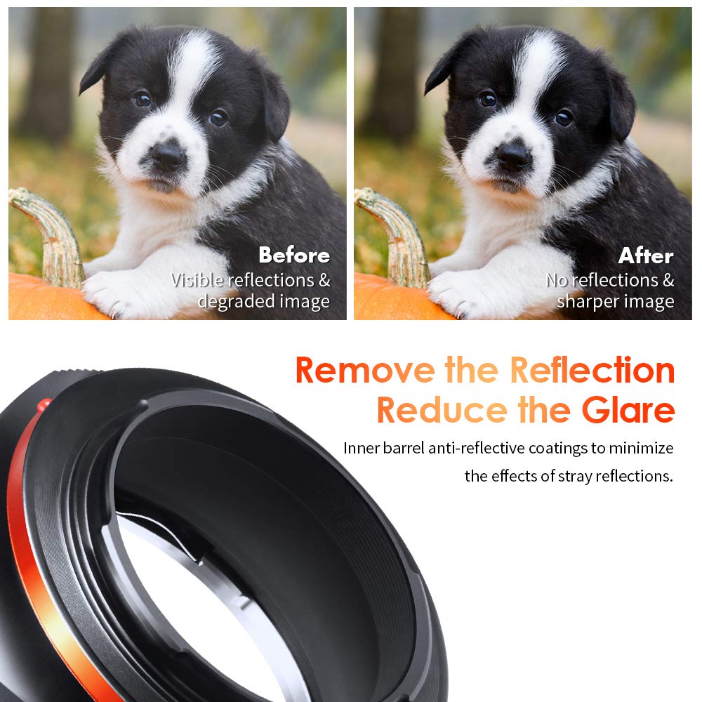 K&F Concept Lens Mount Adapter For Canon Ef Ef S Lens To Sony Alpha E Nex Mount Mirrorless Cameras, Manual Focus Lens Adapter With Matting Varnish Design, Not Auto Focus