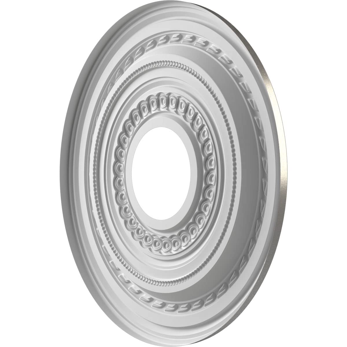 Ekena Millwork 13Od X 3 1/2Id X 3/4P Cole Thermoformed Pvc Ceiling Medallion (Fits Canopies Up To 4 1/4), Aged Dark Steel