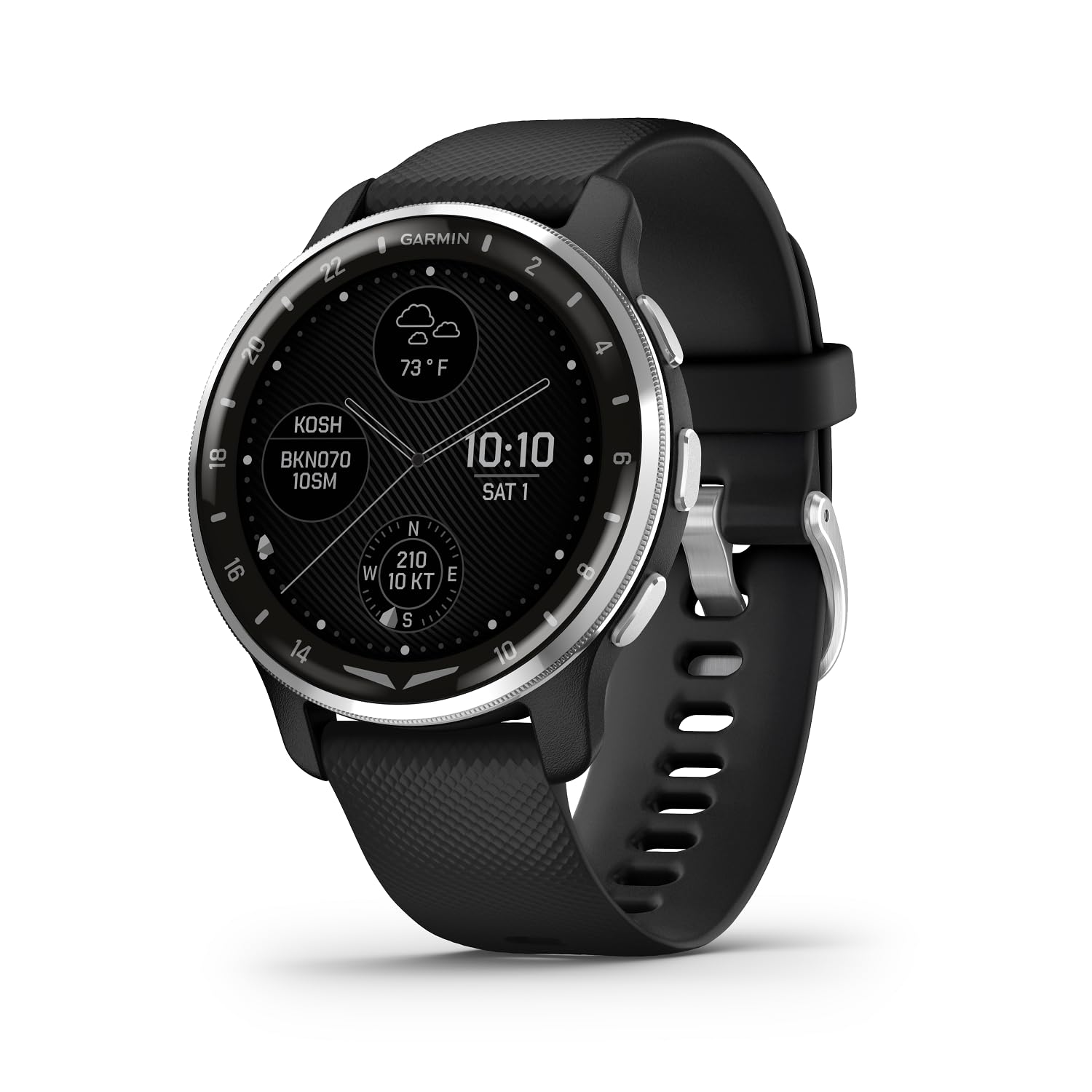 Garmin D2 Air X10 Aviator Gps Smartwatch With Call, Text, Health, Wellness And Aviation Weather Features (Black) + Usb Wall Char