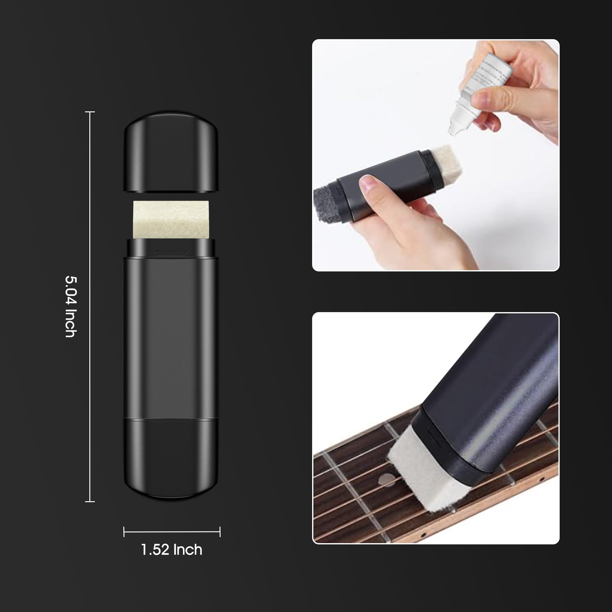 Deviser Guitar Cleaner Spray,All In One Kit 4 Oz,Fretboard Lemon Oil,Polish,Guitar String-Cleaner,Cleaning Brush,Cleaning Cloth